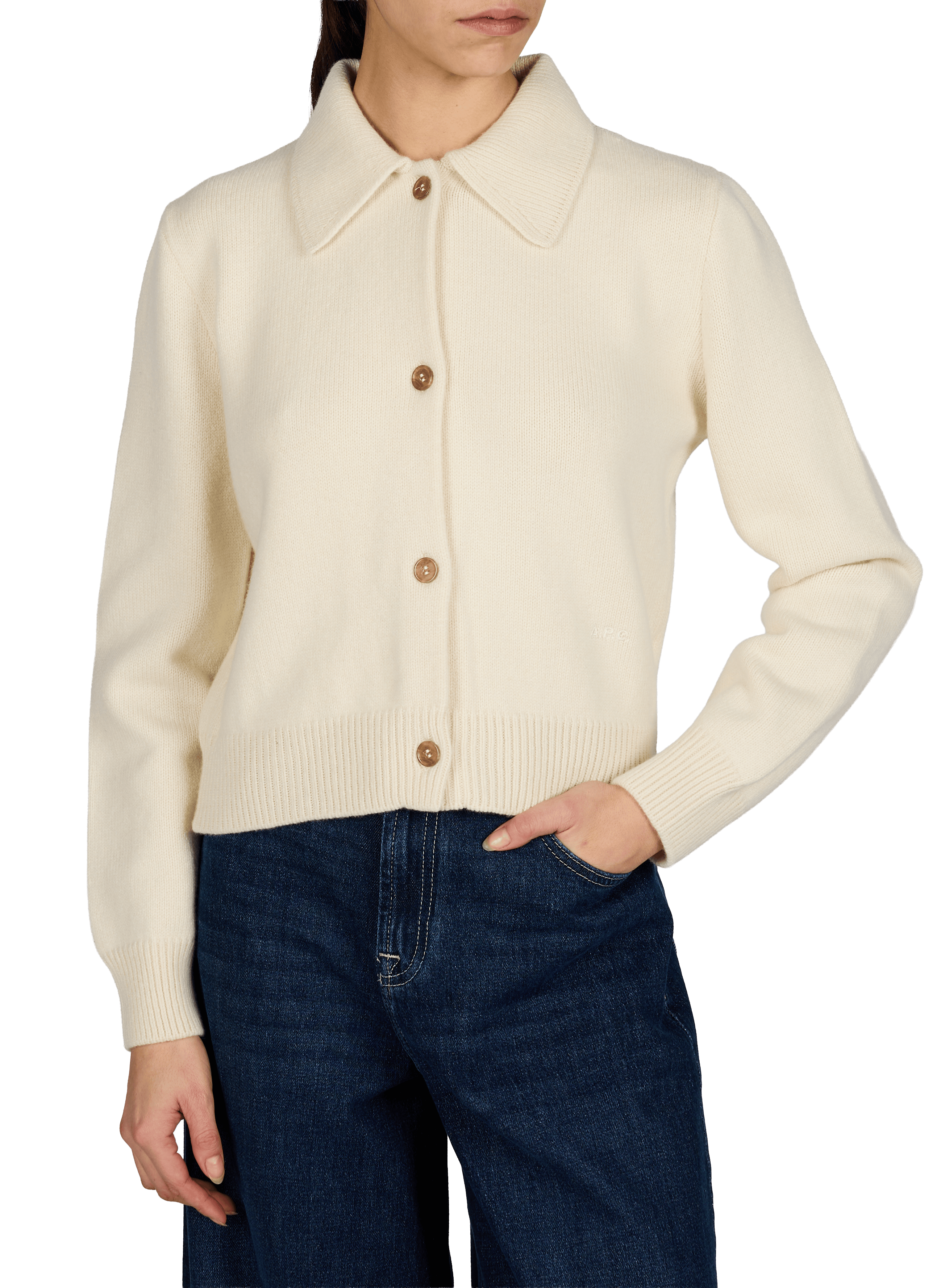 Cardigan en laine A.P.C. Blanc