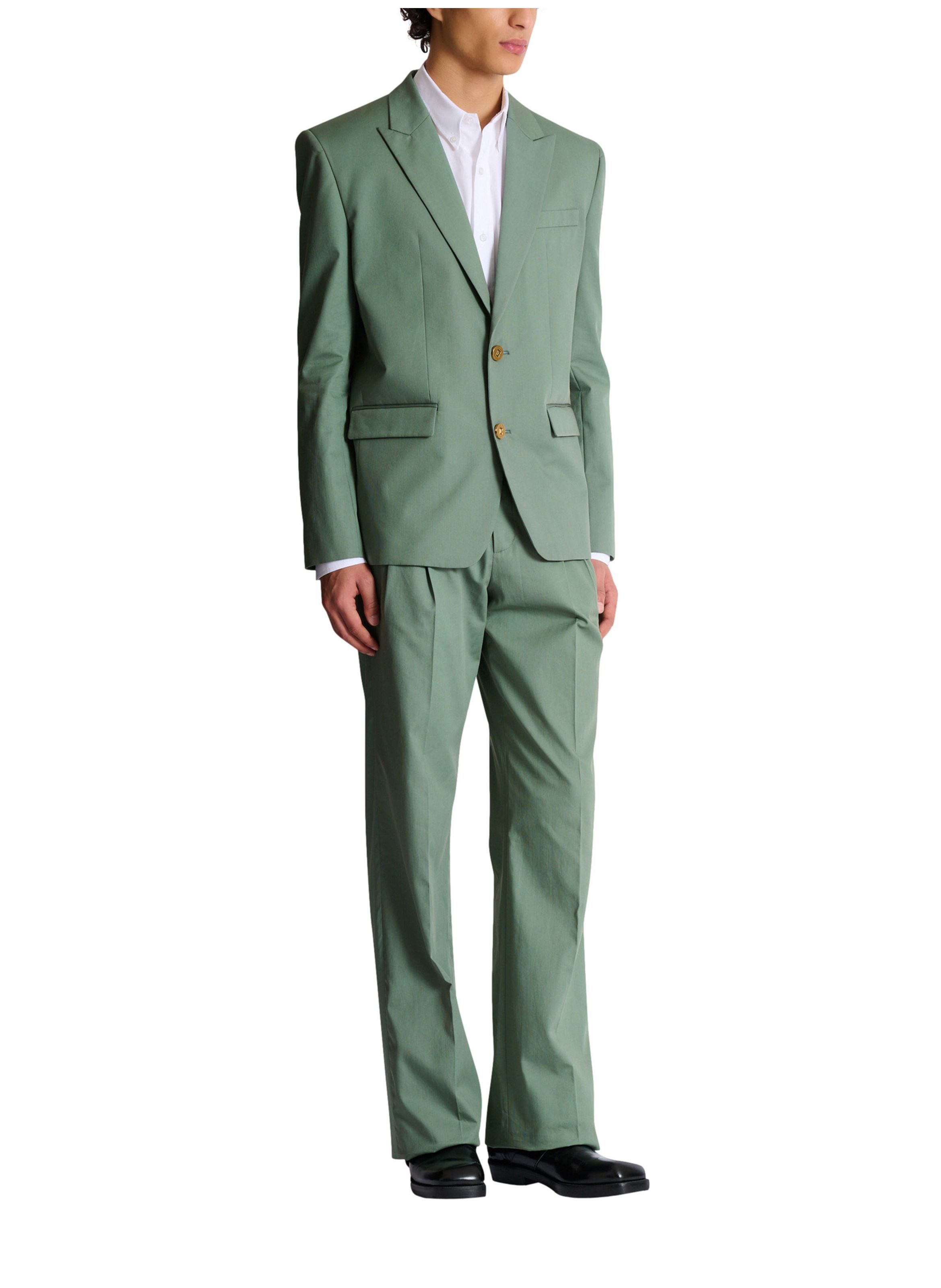 Veste 2 boutons en sergé de coton BALMAIN Vert
