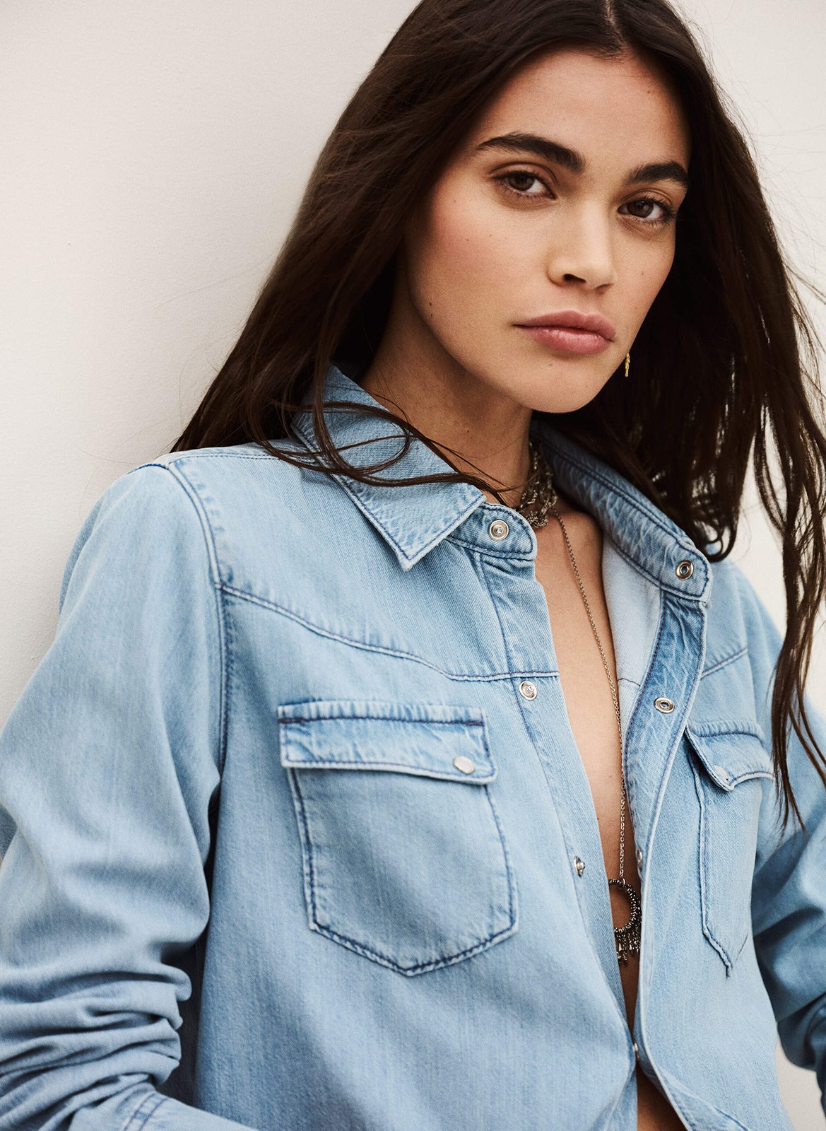 Chemise droite col classique adali BA&SH Bleu