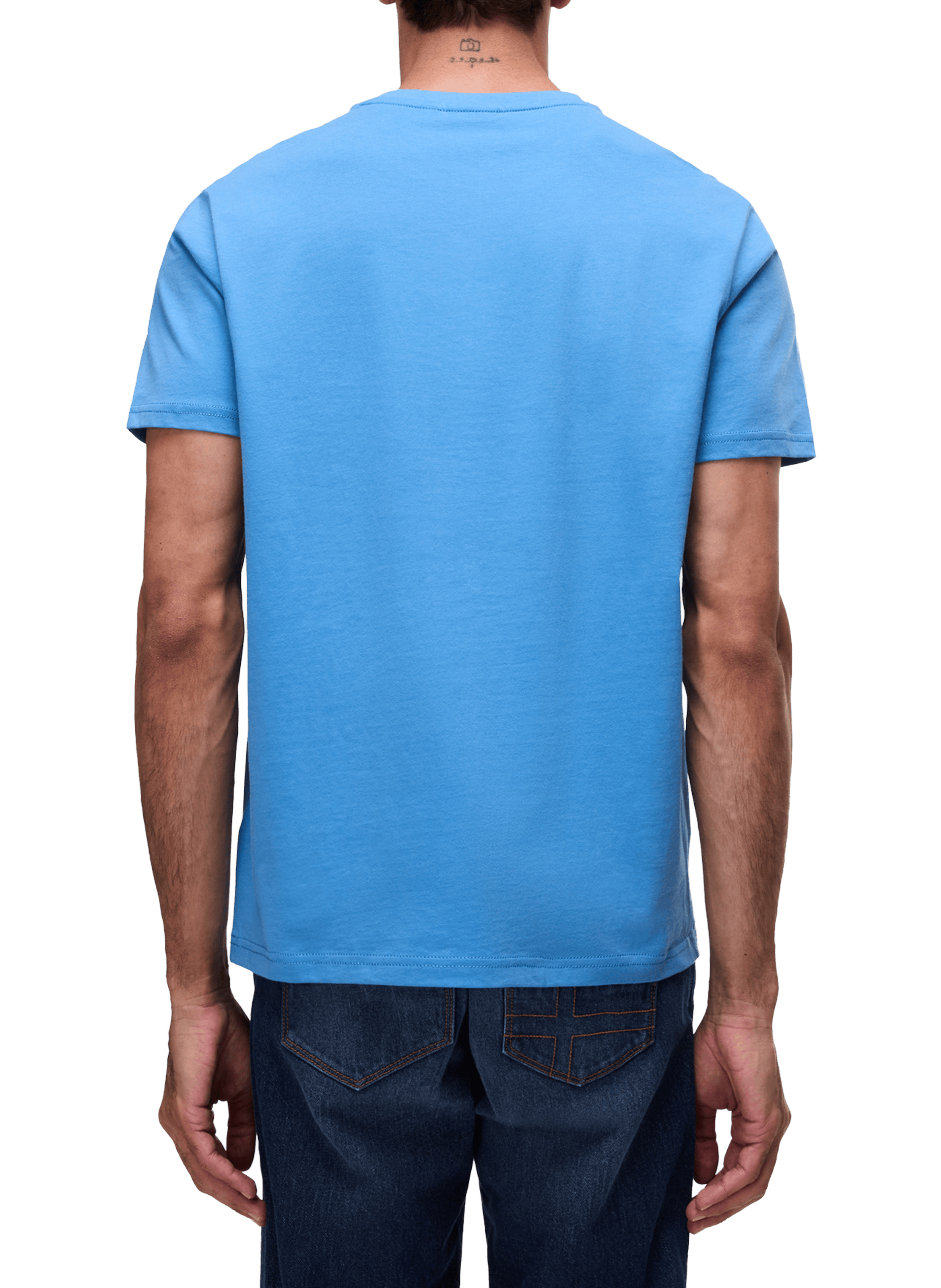 T-shirt col rond en coton NAPAPIJRI Bleu