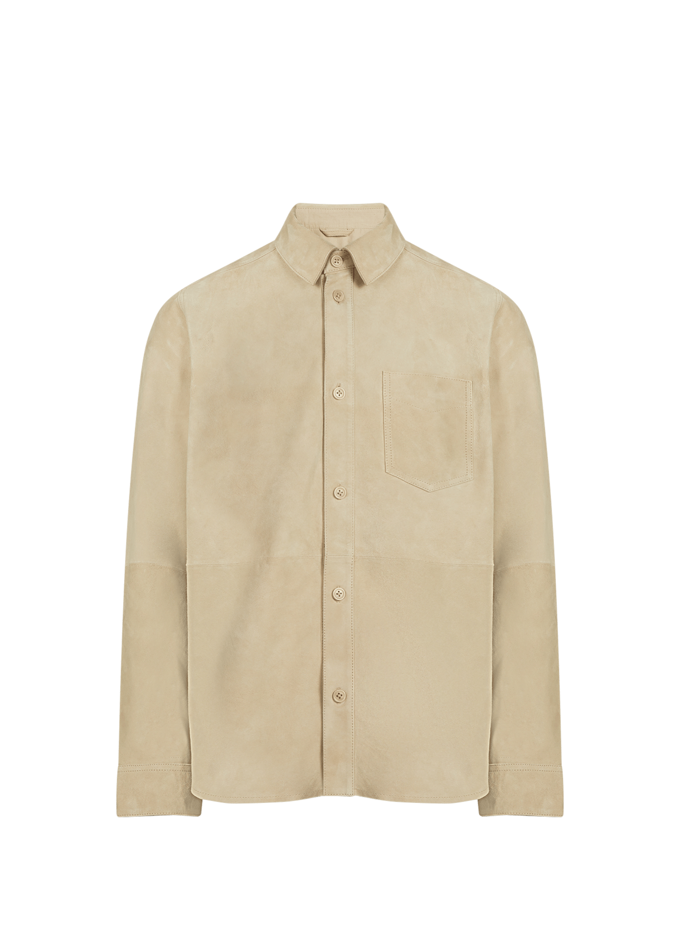 Bertram suede cowhide overshirt LES DEUX Beige