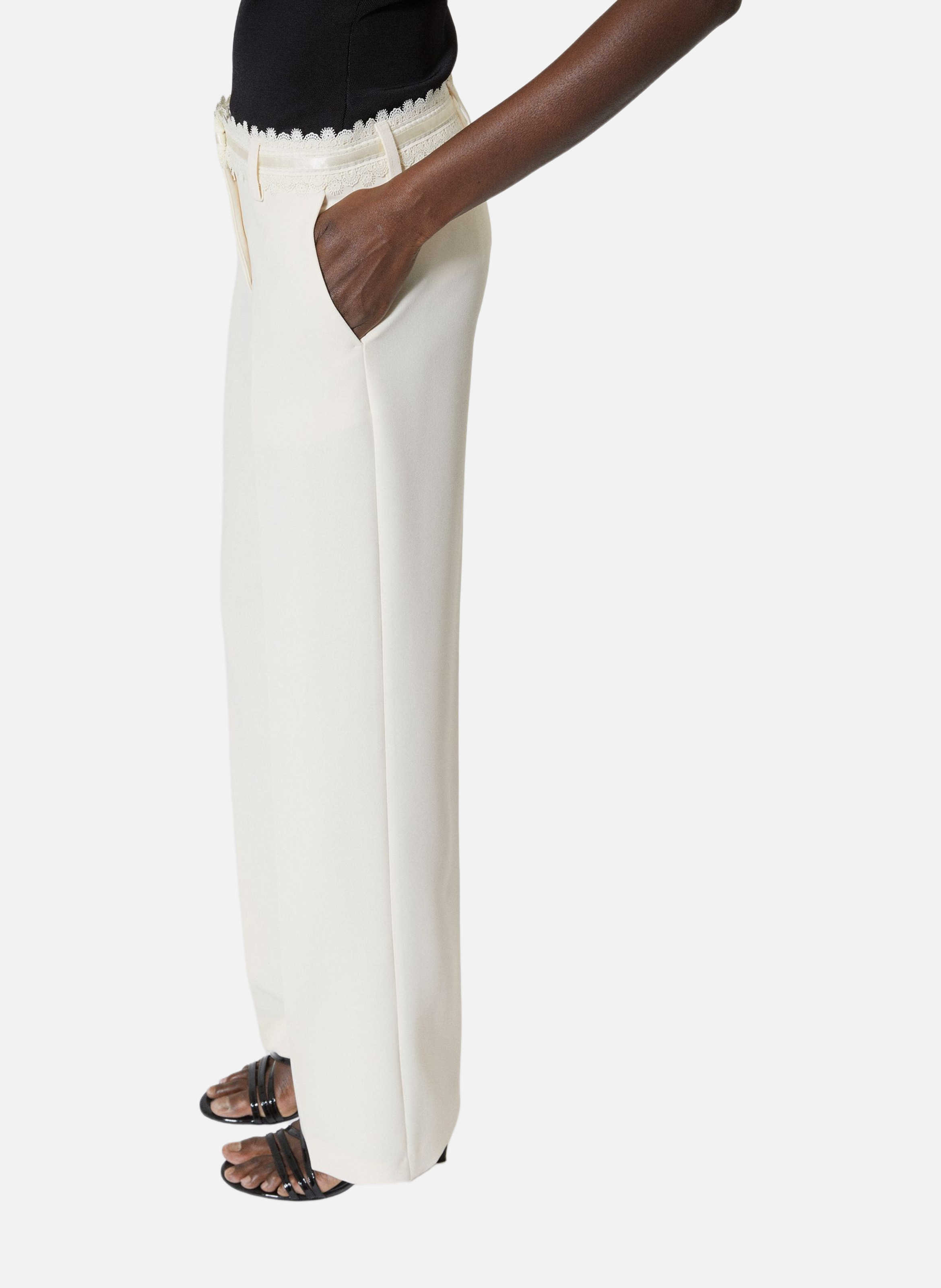 Pantalon tailleur large THE KOOPLES Blanc