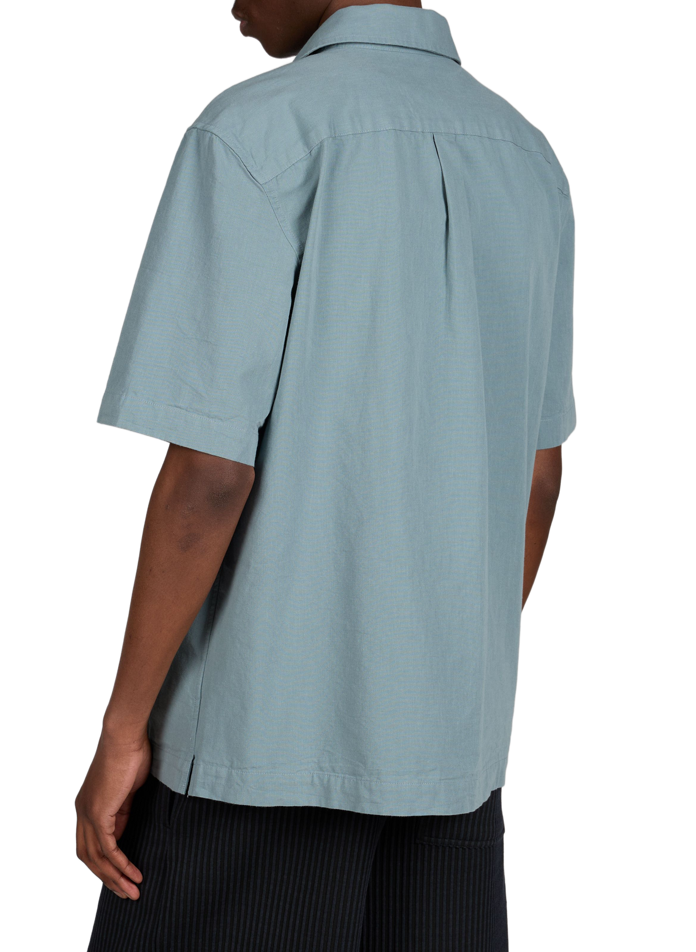 Chemise droite à manches courtes en coton FRED PERRY Bleu