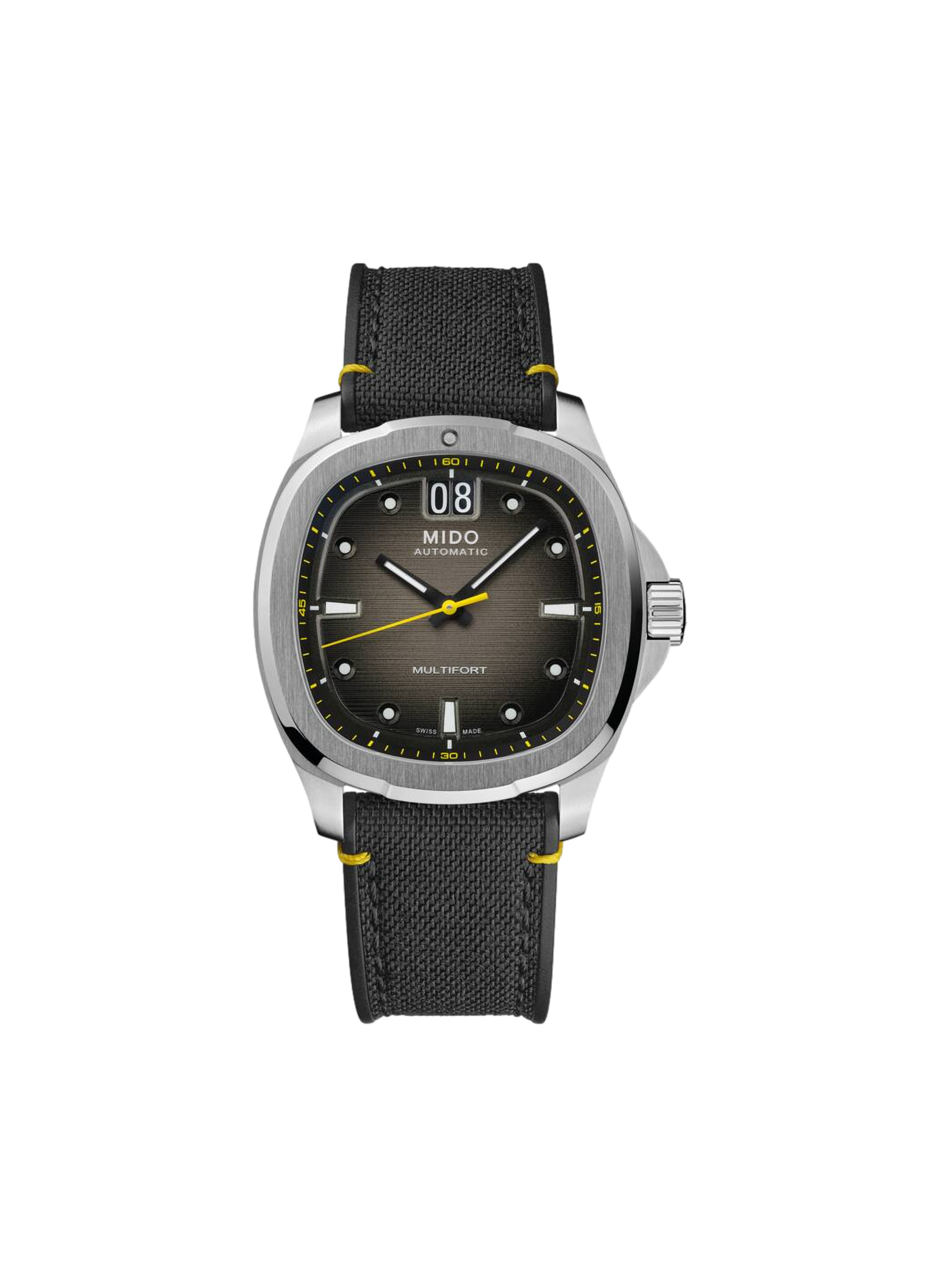 Montre Multifort TV Big Date en acier inoxydable MIDO Gris