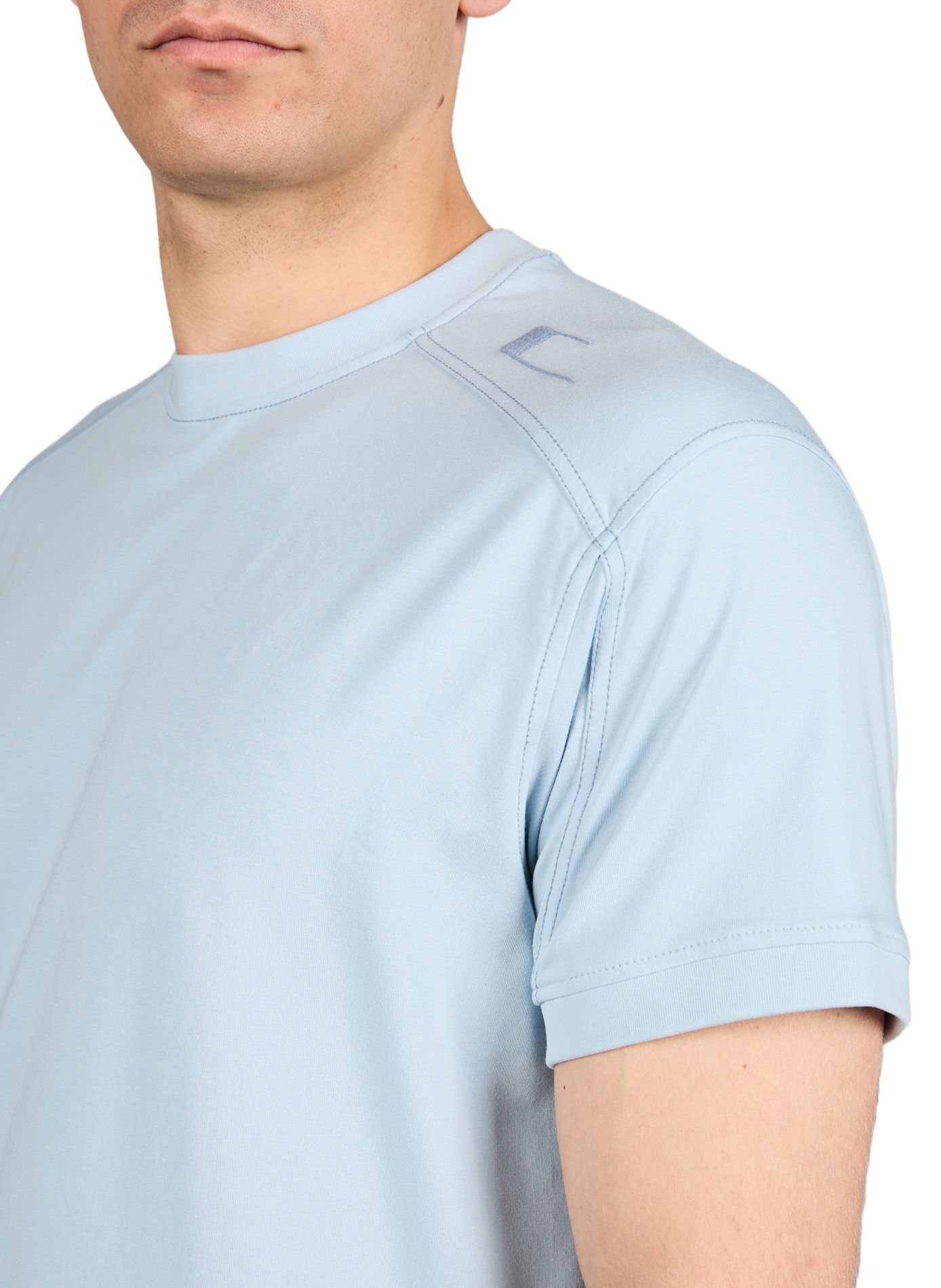 Checkered cotton blend Hayes T-shirt CARRER Blue