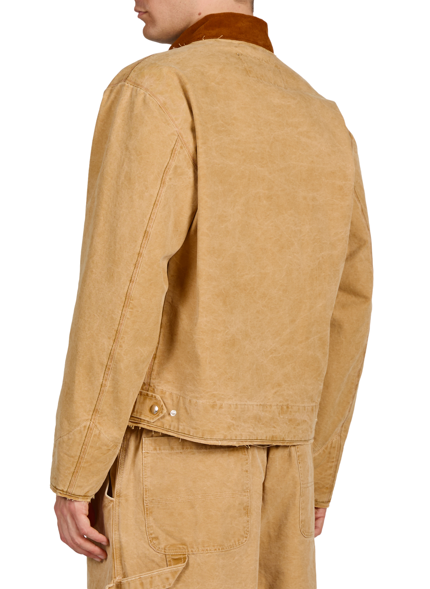 Jacket with classic corduroy collar in cotton CAMIEL FORTGENS Brown