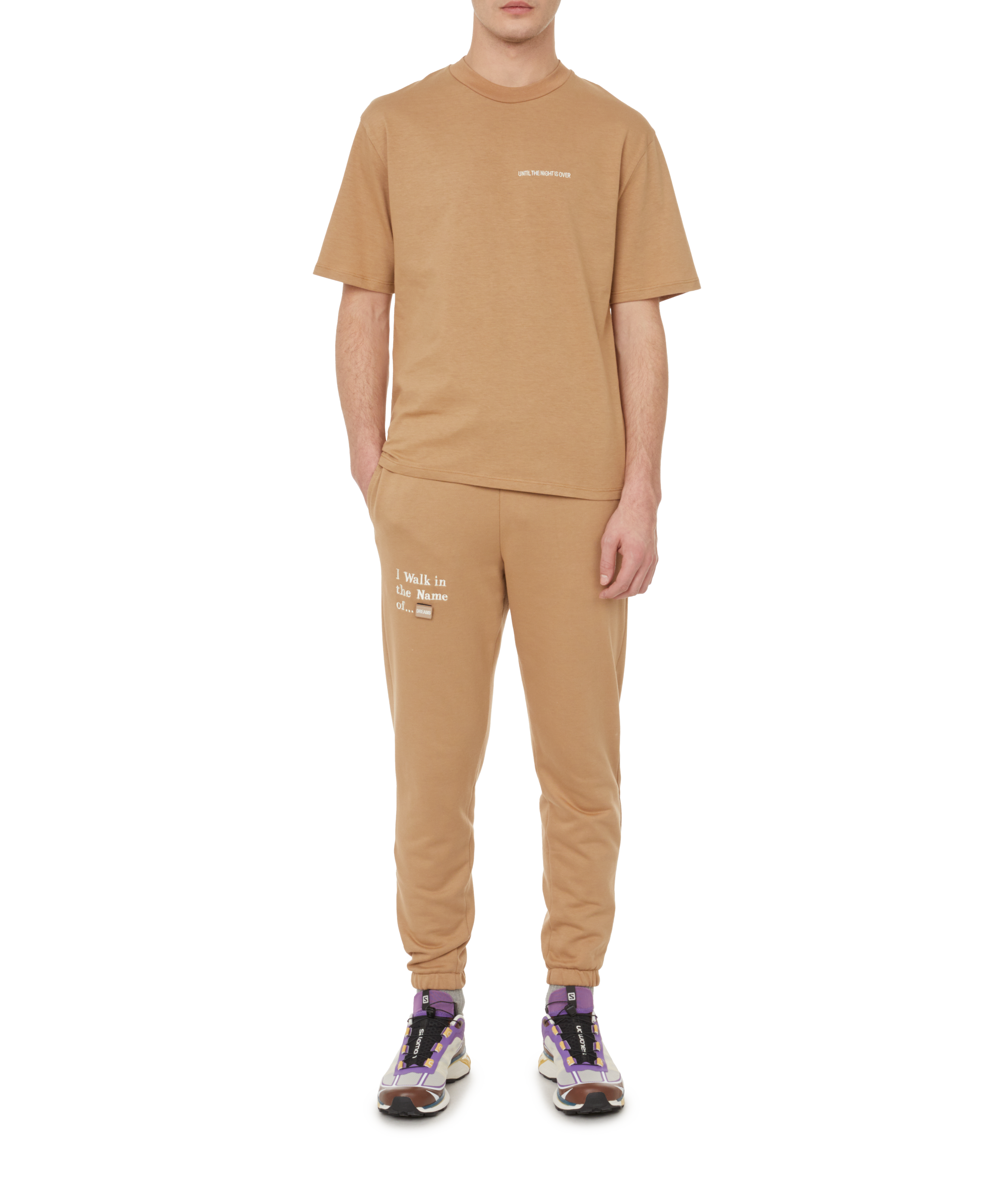 T-shirt en coton UNTIL THE NIGHT IS OVER Beige