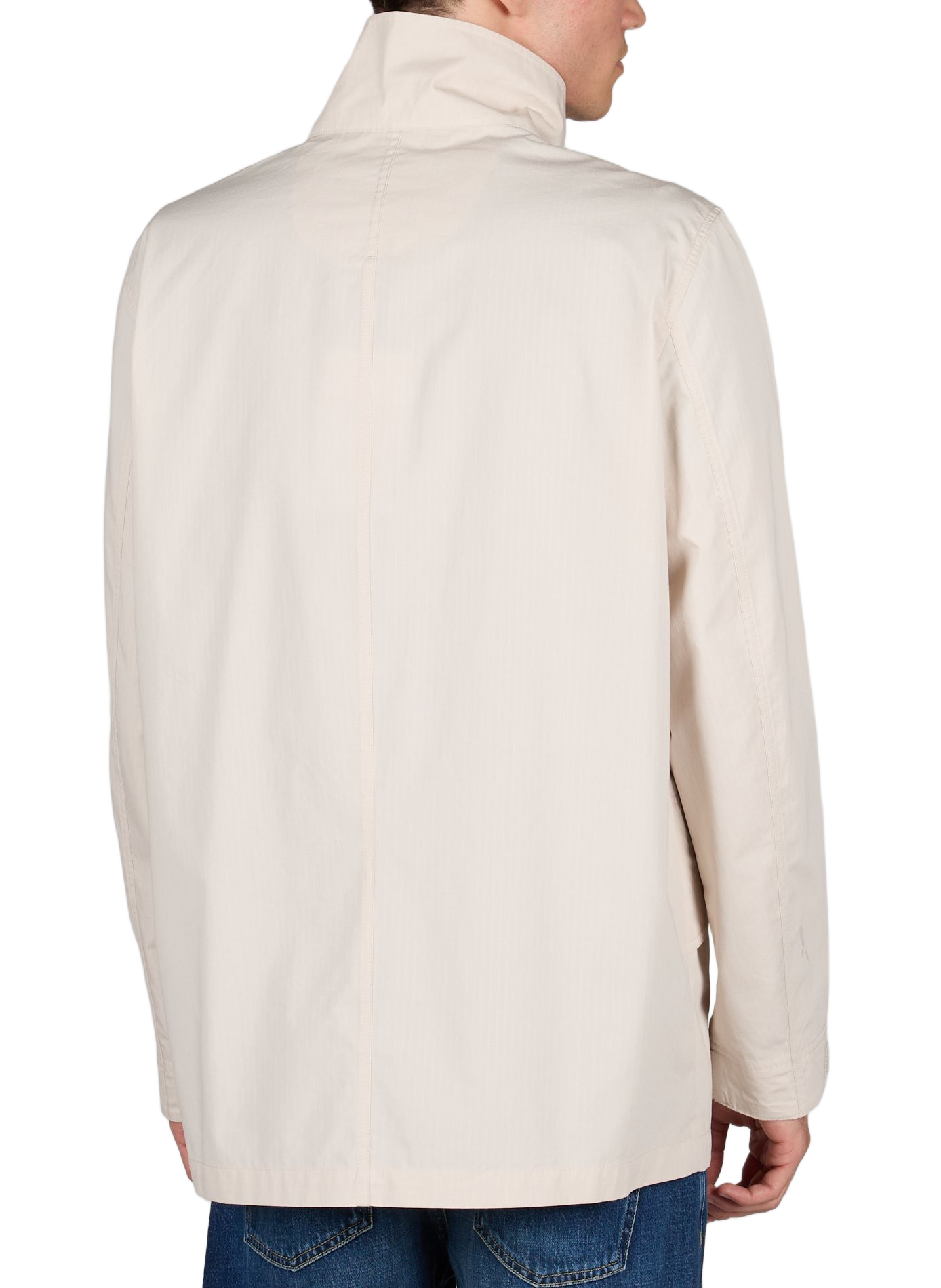 Water-repellent multi-pocket cotton blend jacket AIGLE Beige