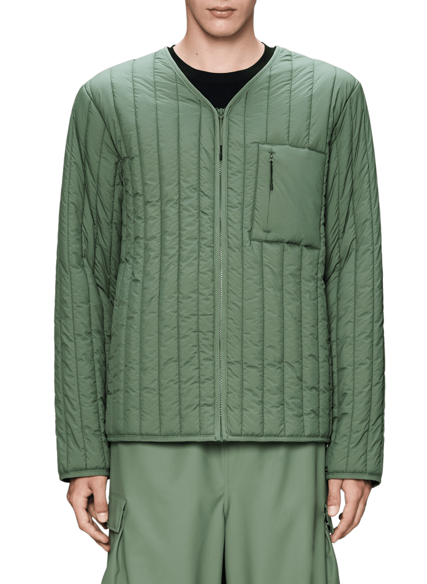 Veste matelassée à encolure V RAINS Vert