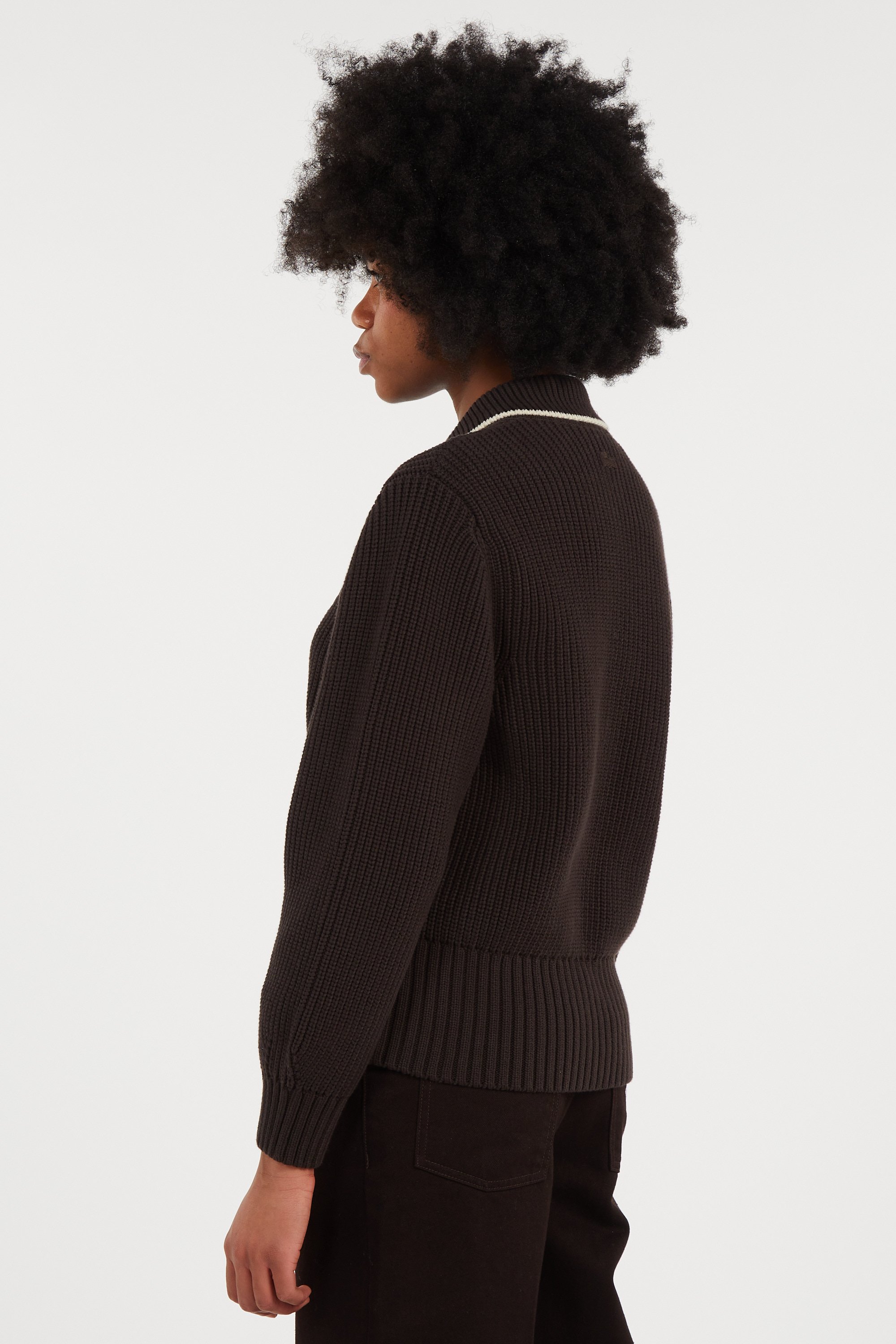 Pull tricot LACOSTE Marron