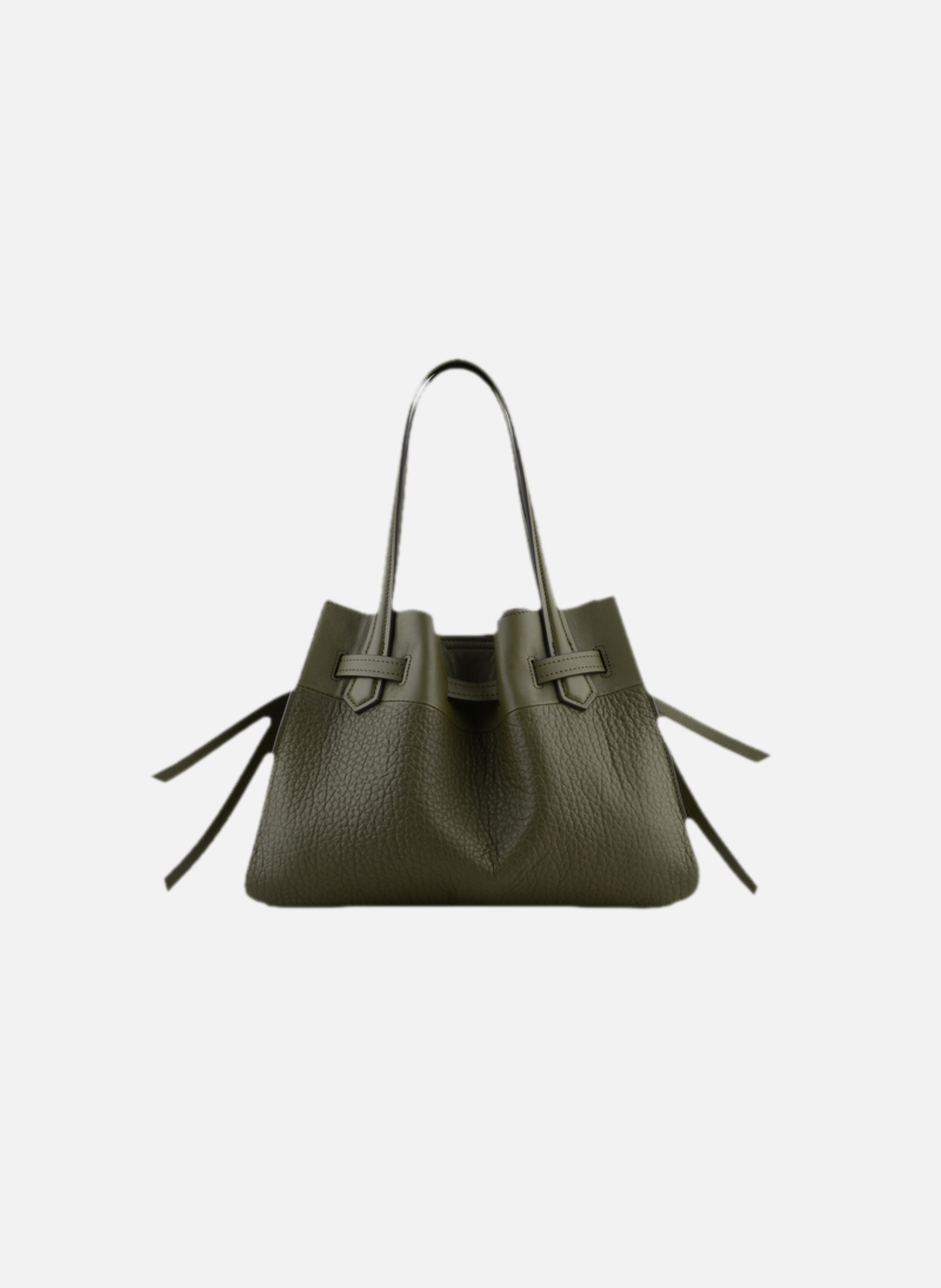 Blossom | sac à main pm en cuir de vachette POURCHET Kaki