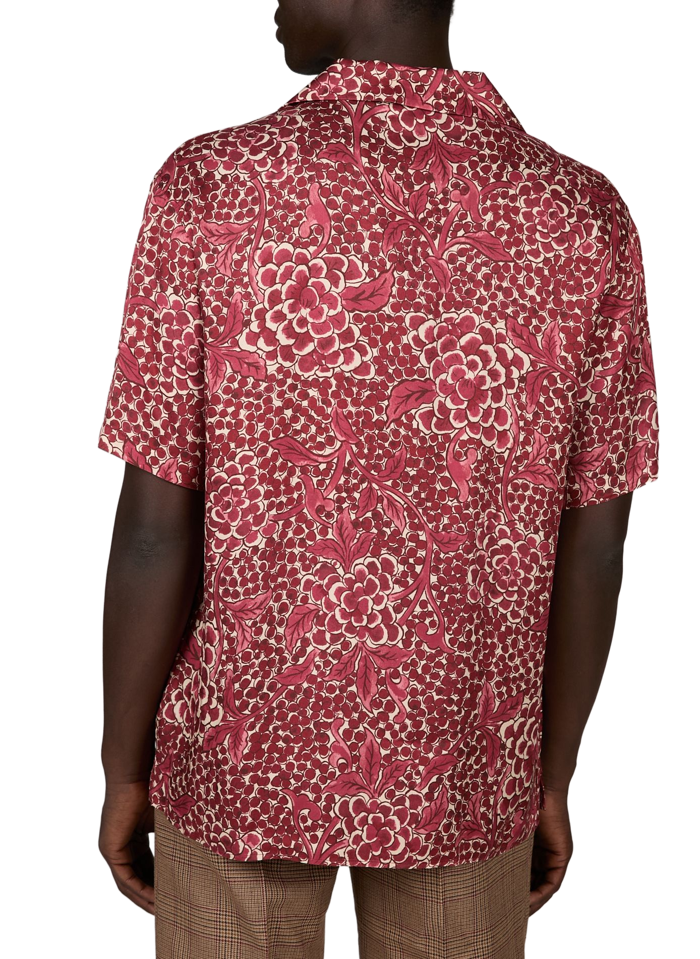 Wijdvallende blouse met druivenprint DROLE DE MONSIEUR Rood