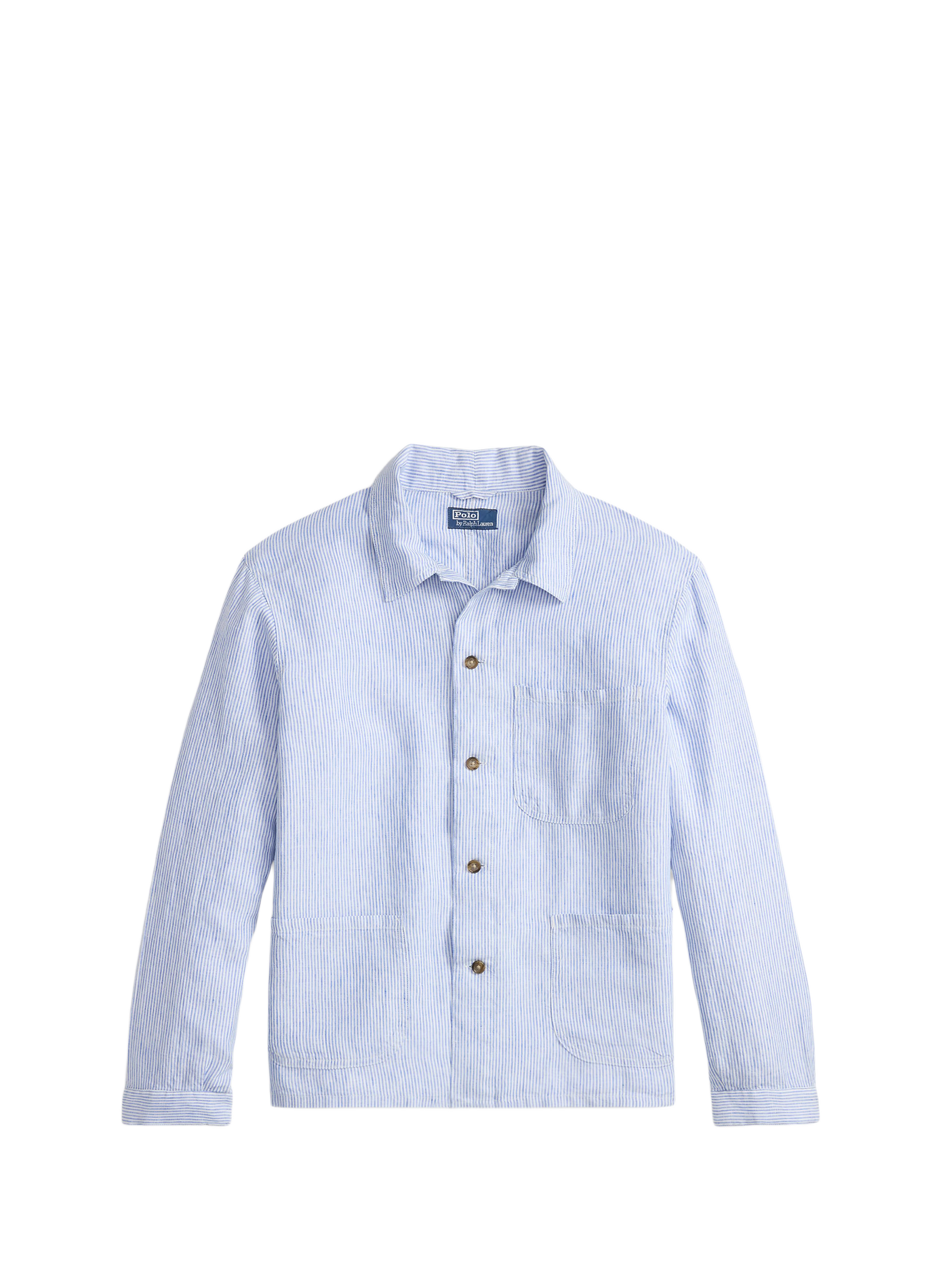 Striped linen overshirt POLO RALPH LAUREN Blue
