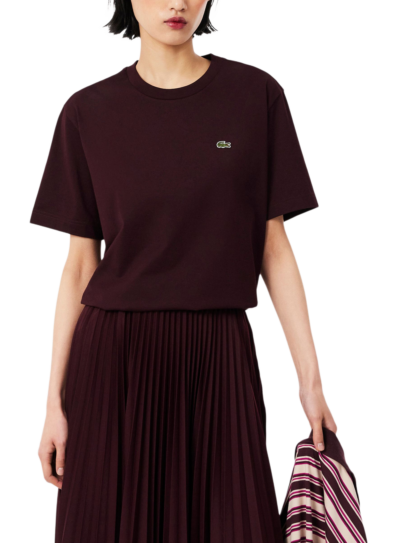T-shirt en coton LACOSTE Violet