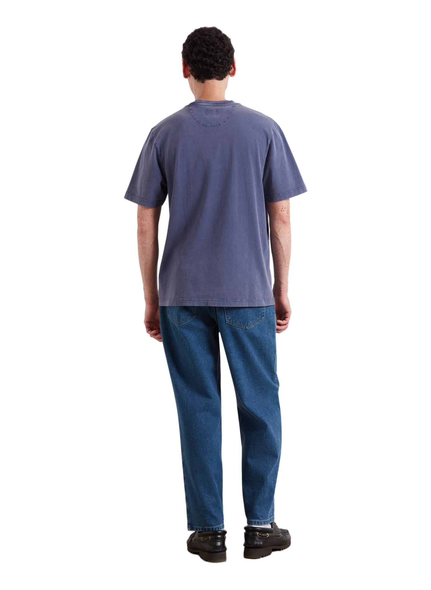 T-shirt droit à logo brodé en coton FARAH Blauw