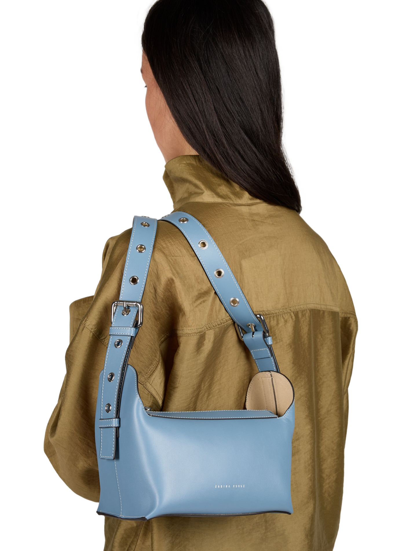 Handtasche Charlie aus Rindsleder ZARINA ROUGE Blau