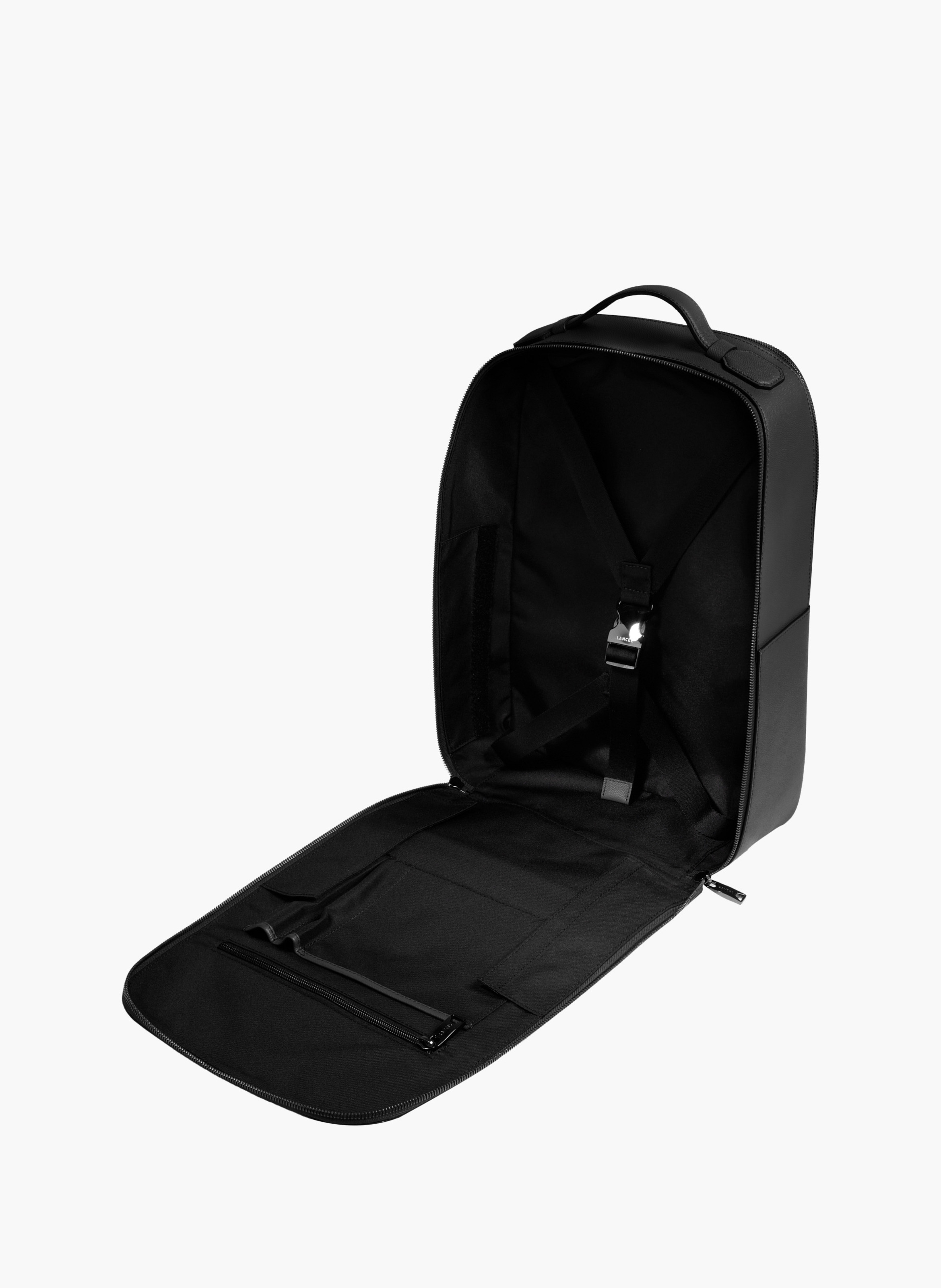 Sac à dos convertible 2 zip charlie de lancel en cuir LANCEL Noir