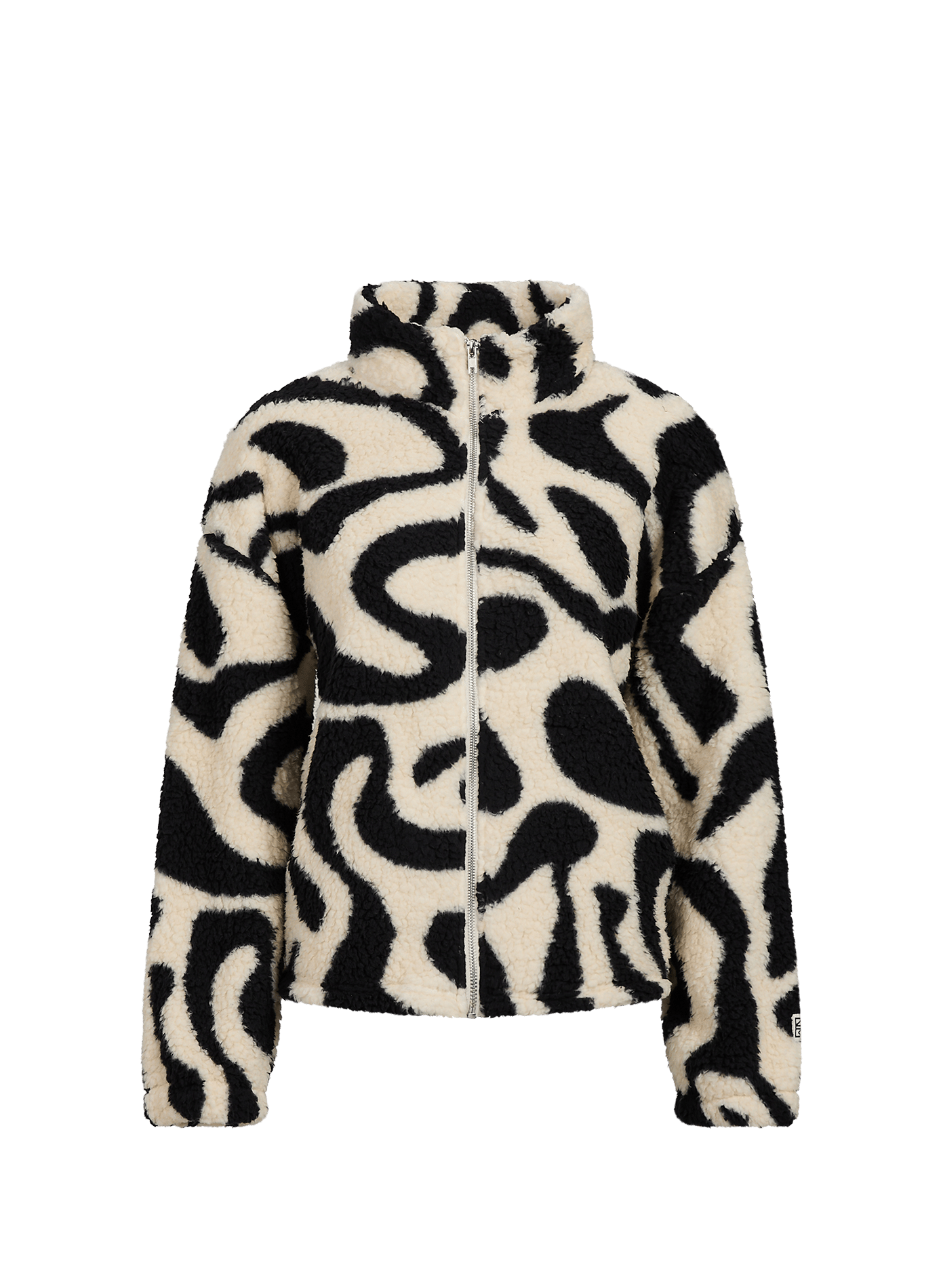 Chaqueta polar Nmluca estampada con cuello alto NOISY MAY Negro