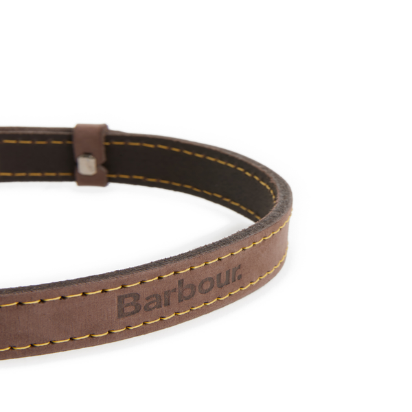 Barbour Leather Dog Collar In Burgundy