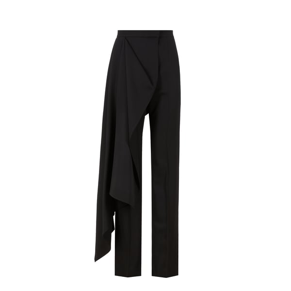 Pantalon tailleur avec drapé