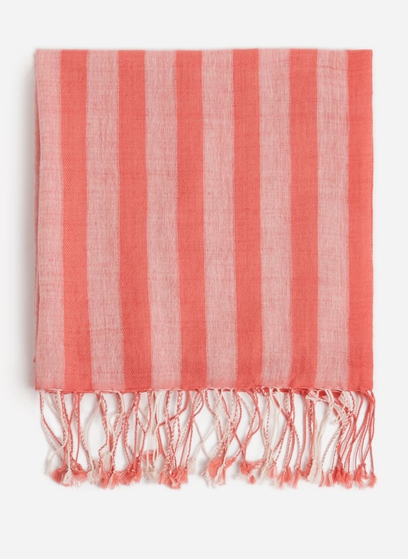 Wool and cotton blend scarf Pink by SAISON 1865 SAISON 1865 Wool and cotton blend scarf Pink