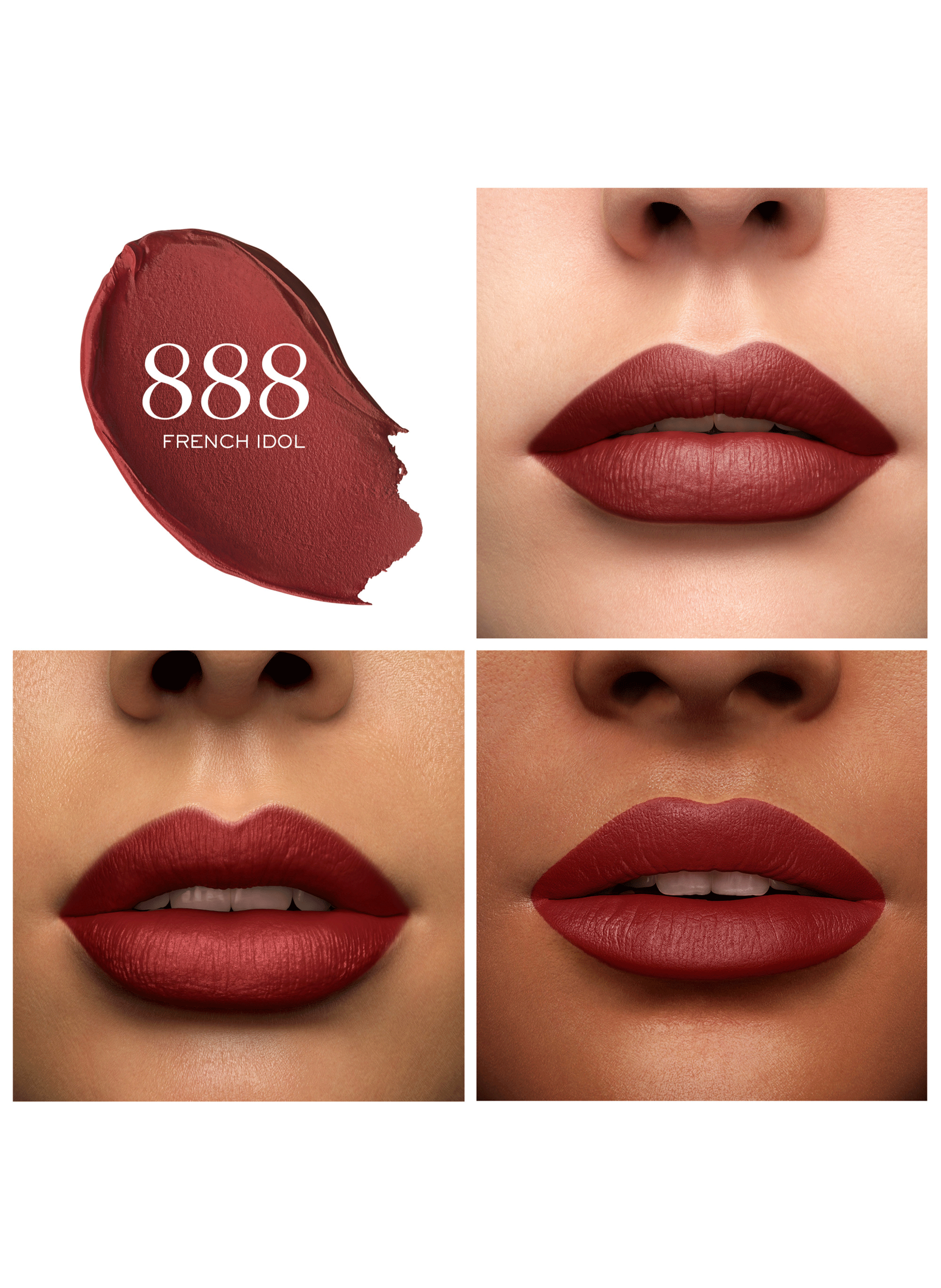 L'Absolu Rouge Matte Powder Lipstick - Long-Lasting Hold & Comfort LANCÔME 888 french idol