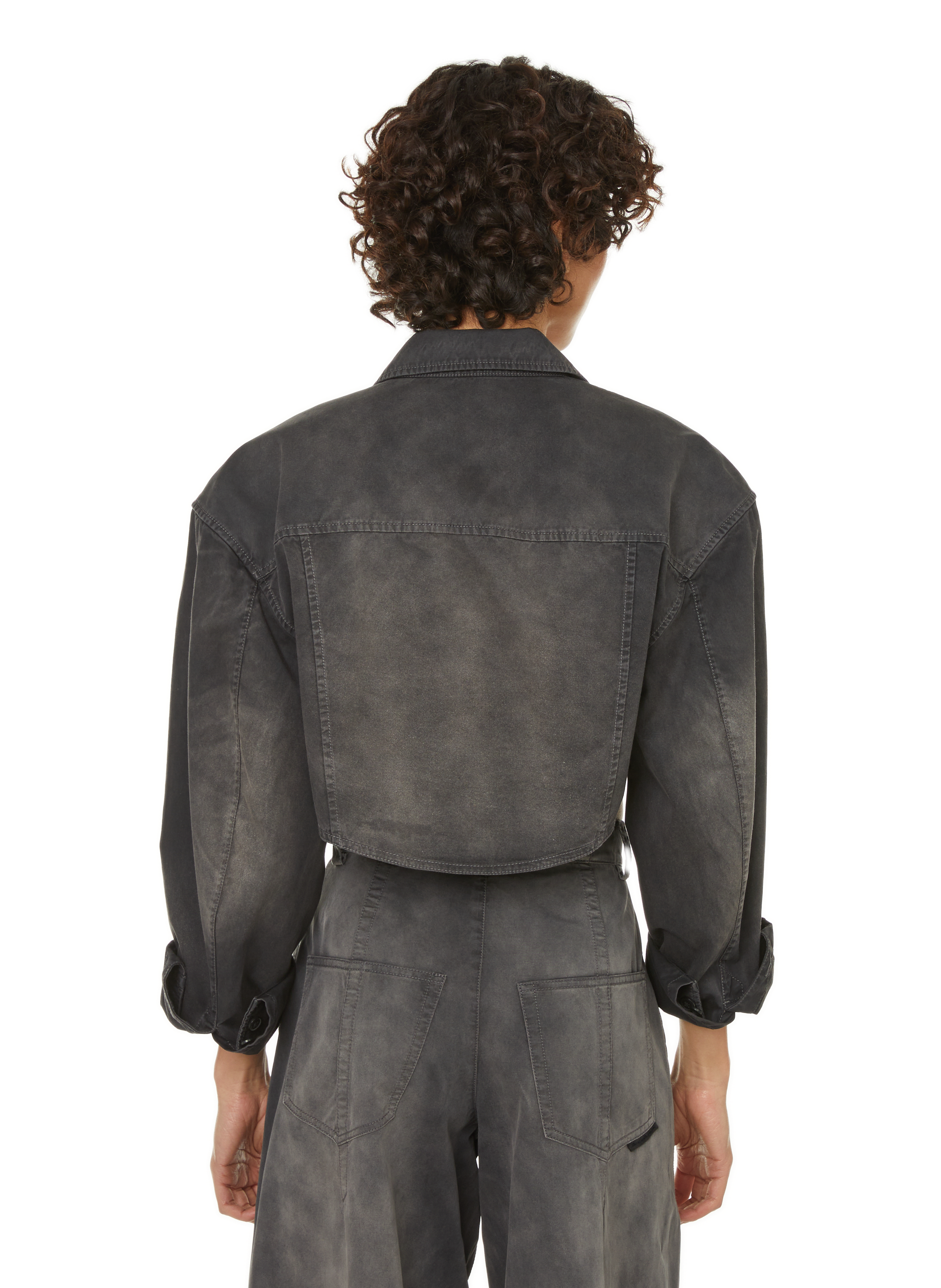 Faded cropped shirt ALEXANDER WANG Black