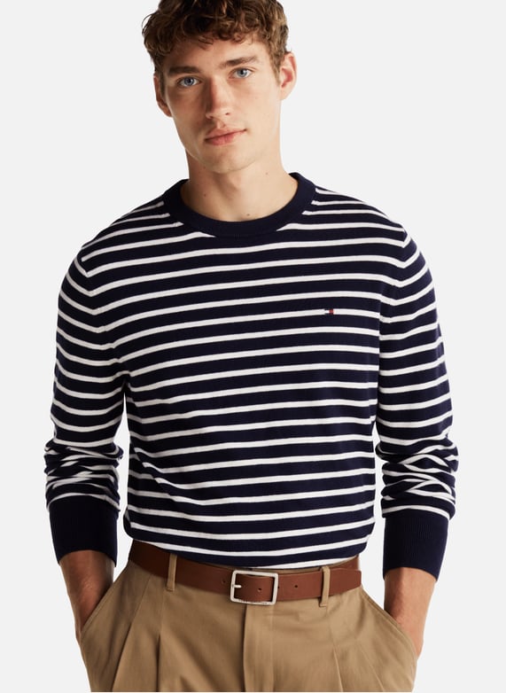 Pull col rond tommy hilfiger homme hotsell
