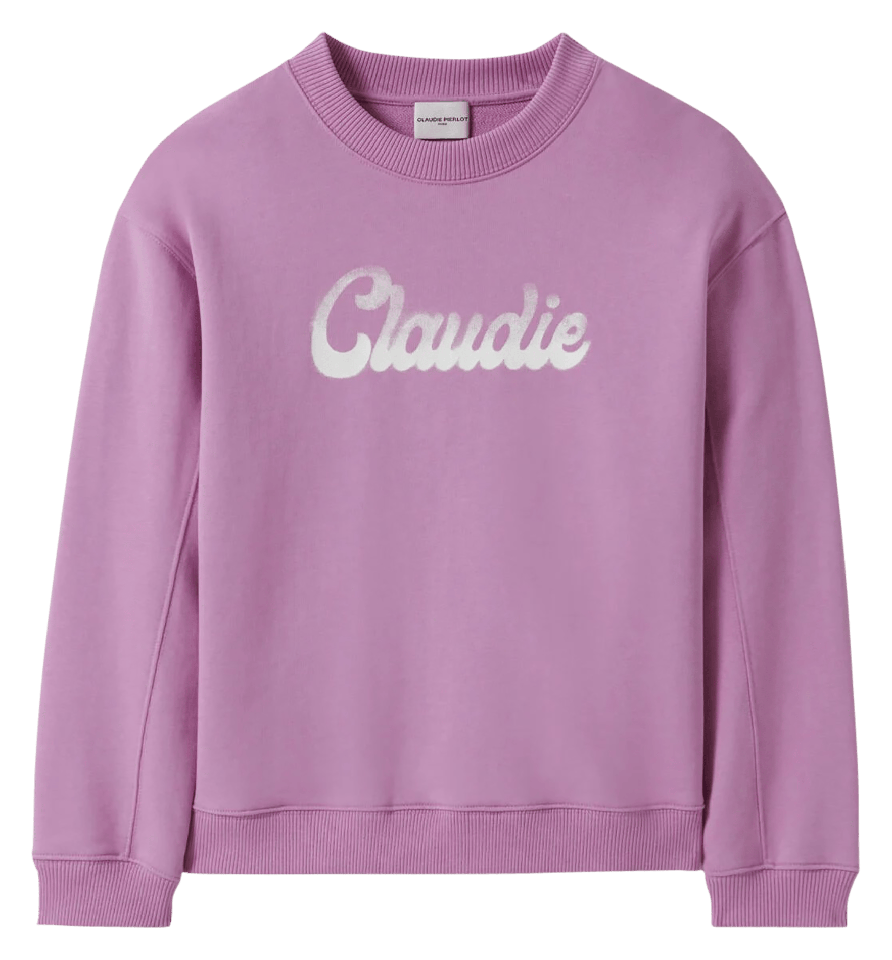 Sweatshirt ample imprimé en coton CLAUDIE PIERLOT Rose