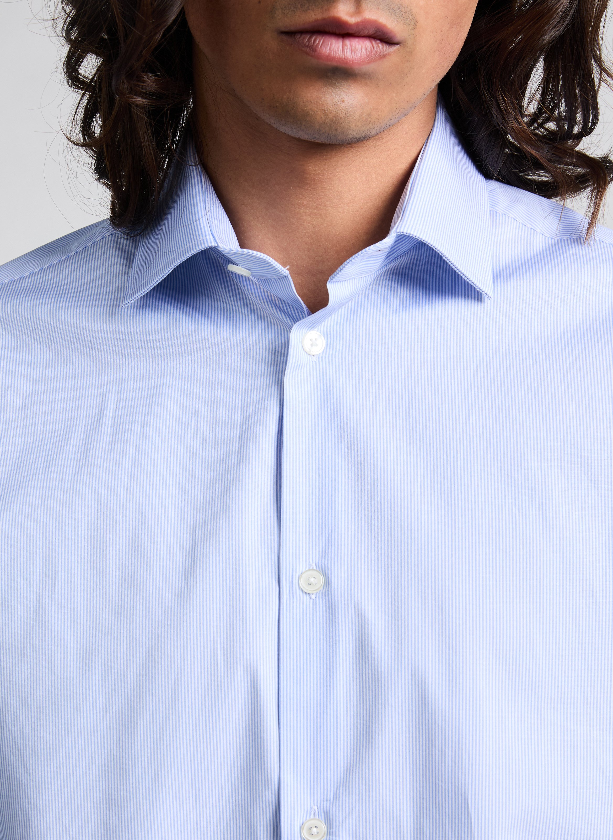 Chemise rayée en coton AU PRINTEMPS PARIS Bleu