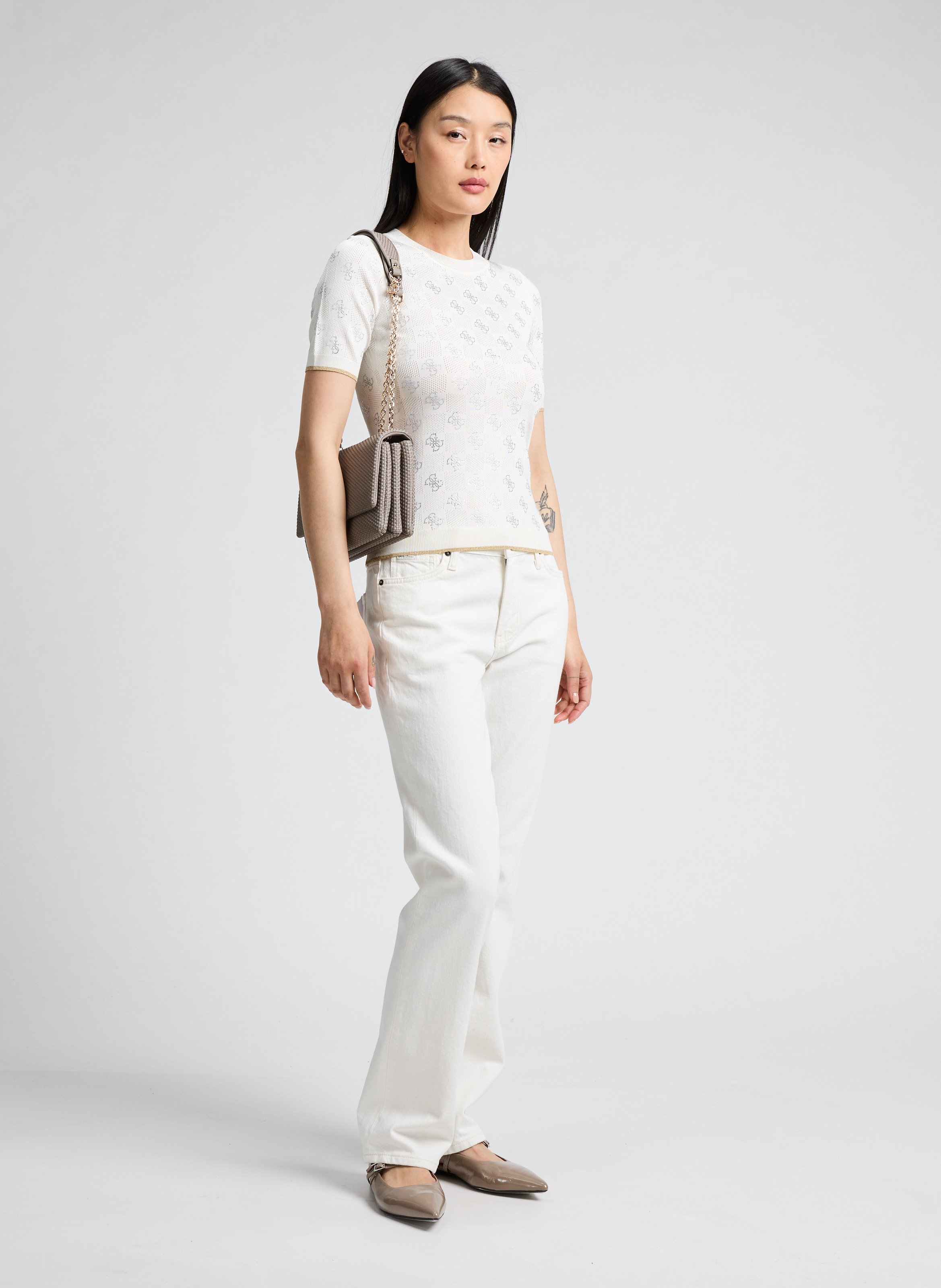 Straight Leg Jeans GUESS Beige