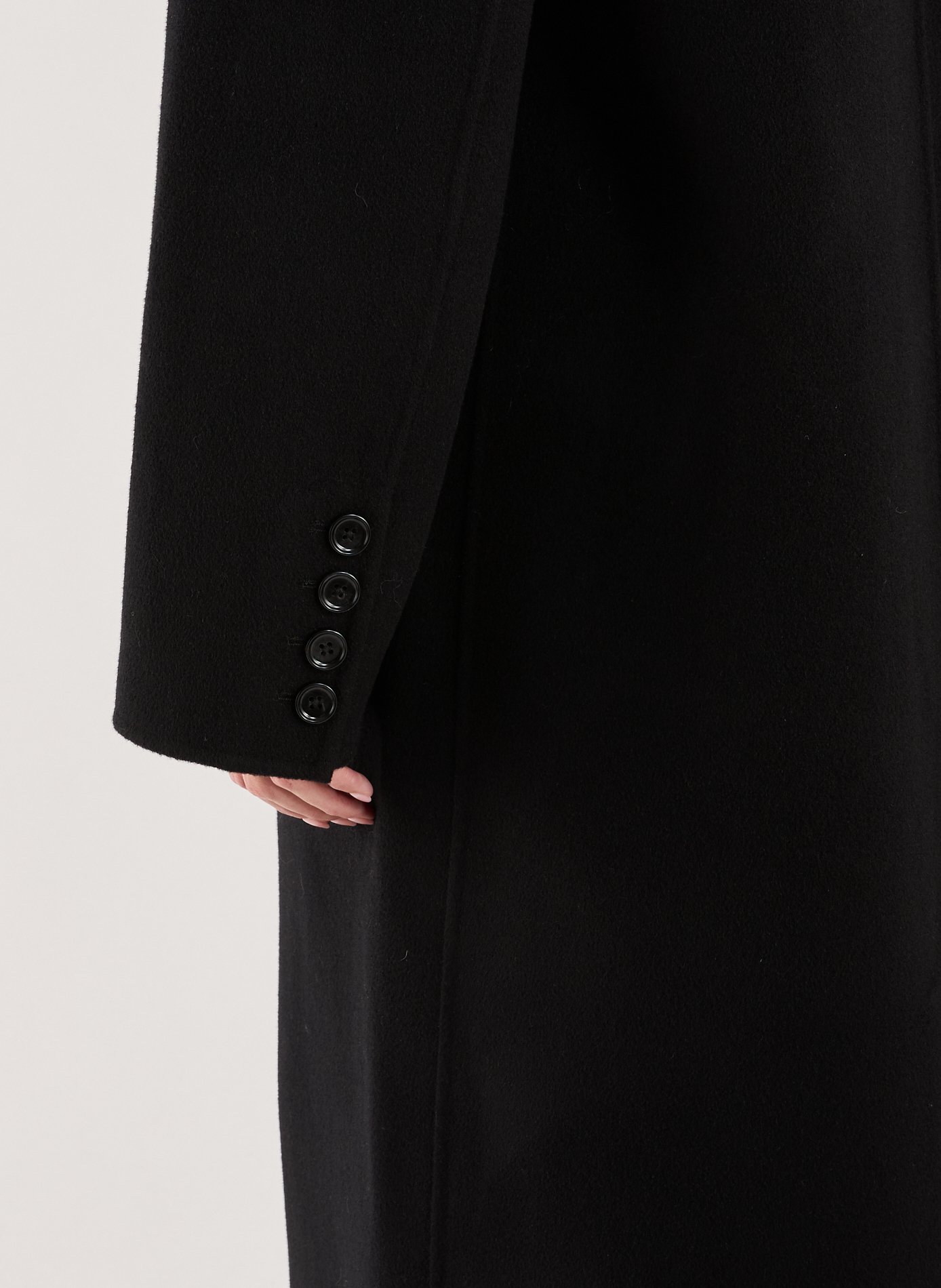 Coat Already Lined in Wool and Cashmere ALMADA Black