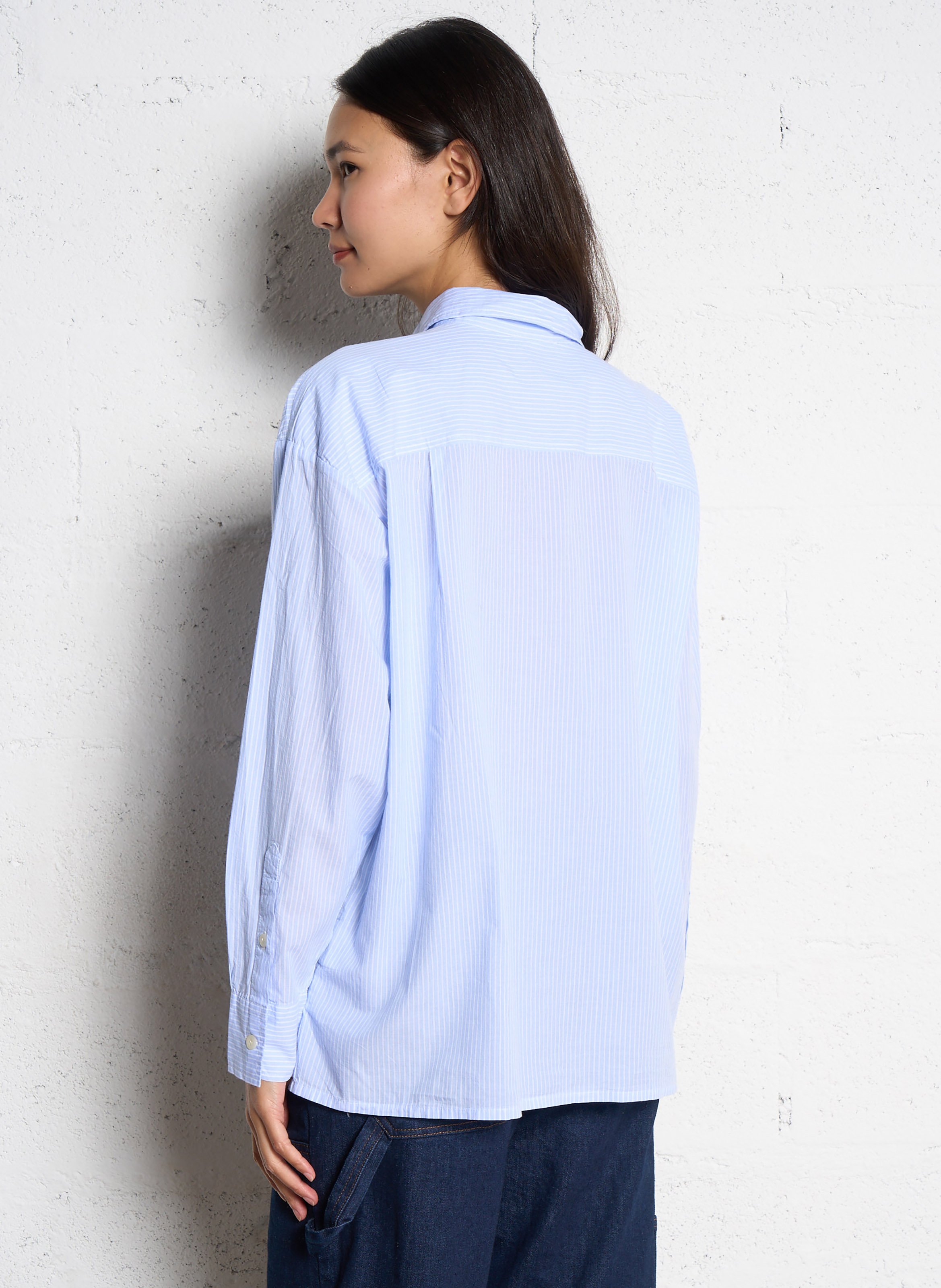 Chemise droite col classique en coton eluabird AMERICAN VINTAGE Bleu