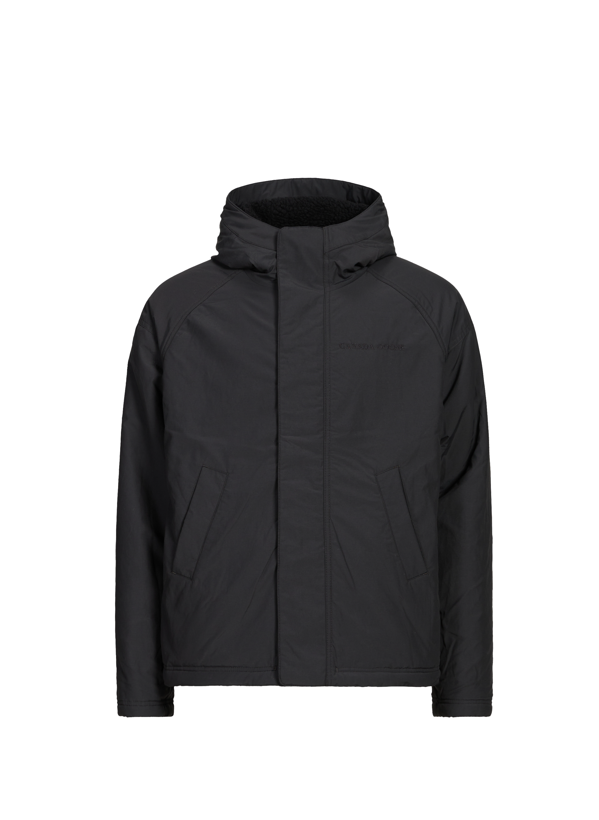 Reversible hooded wool blend jacket CANADA GOOSE Black