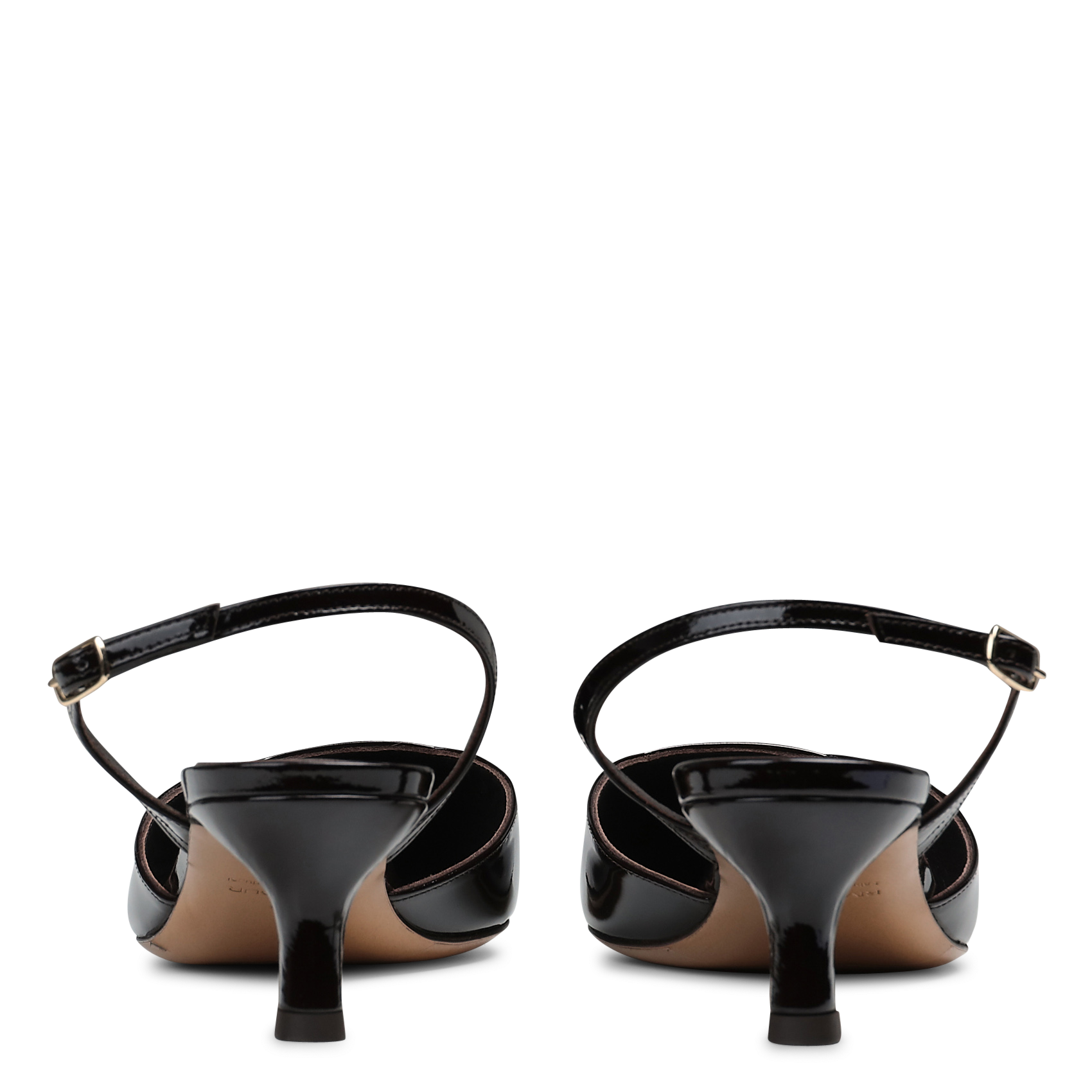 Escarpins en cuir vernis n°411 RIVECOUR Marron