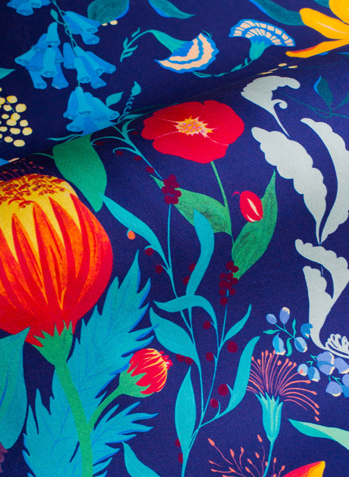 Bois Enchanté - Carré 75 imprimé en soie PETITJEAN PARIS Multicolore