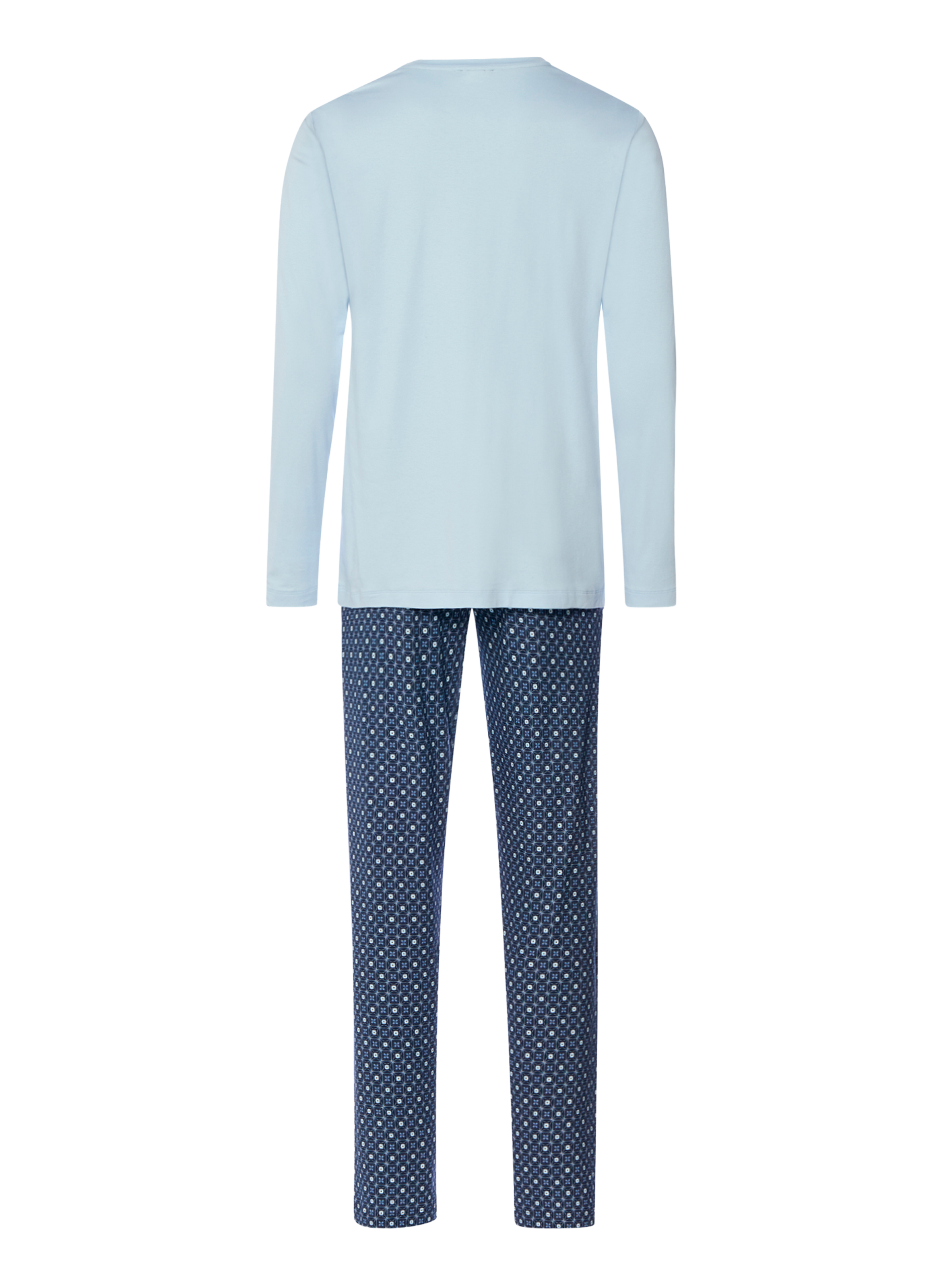 Ensemble de pyjama long en coton HANRO Bleu