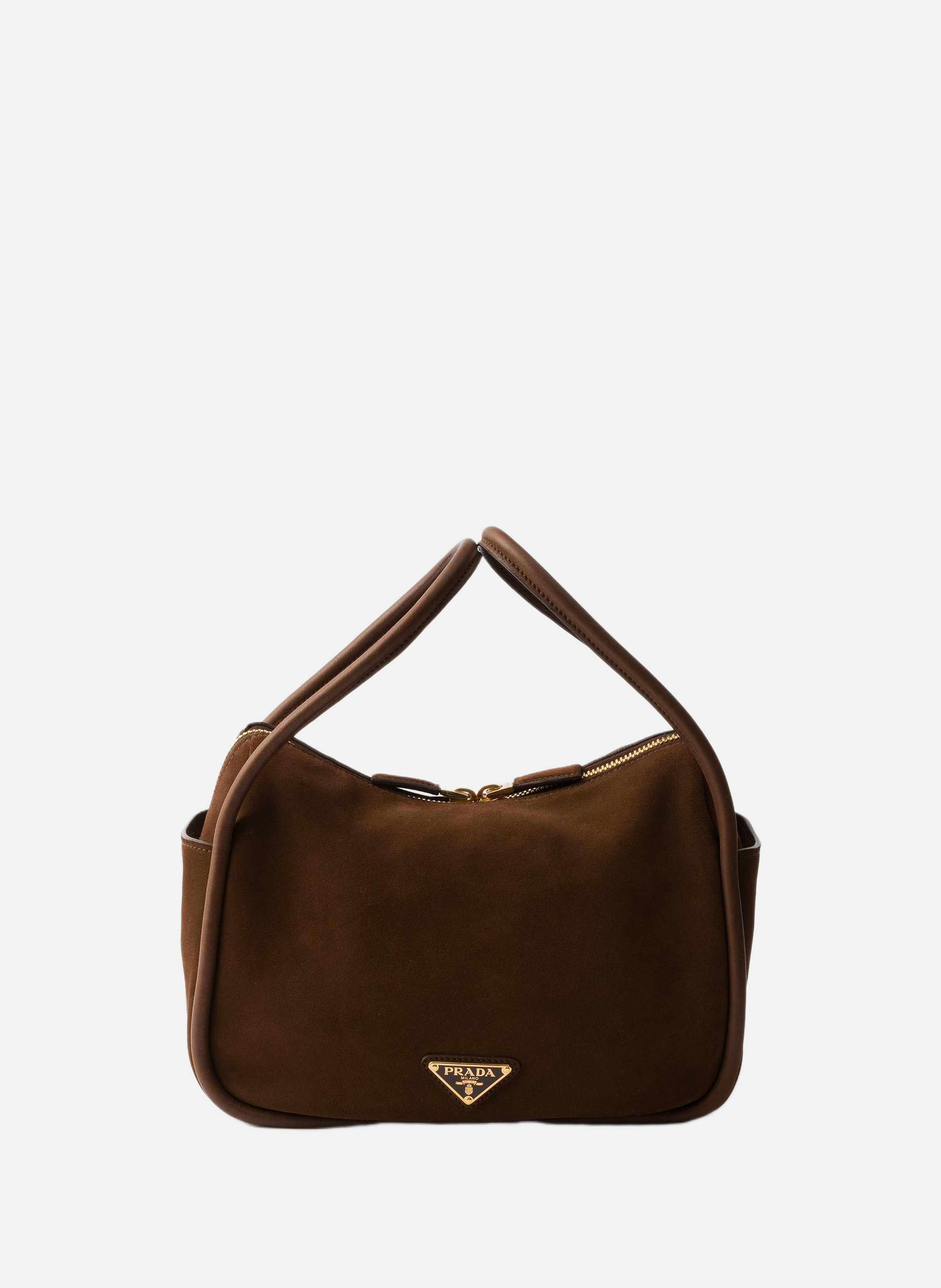 Sac prada darling en daim PRADA Marron