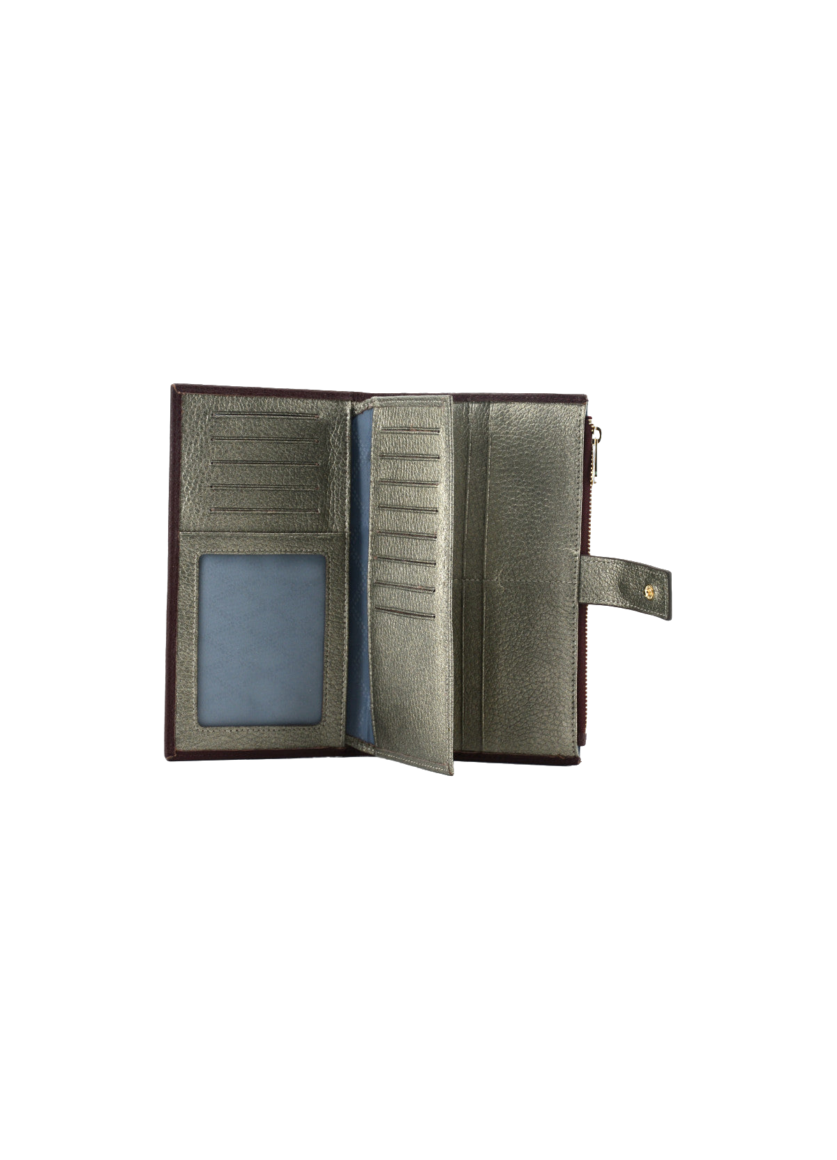 Hebdo | portefeuille compagnon gm en cuir de veau grainé POURCHET Rouge