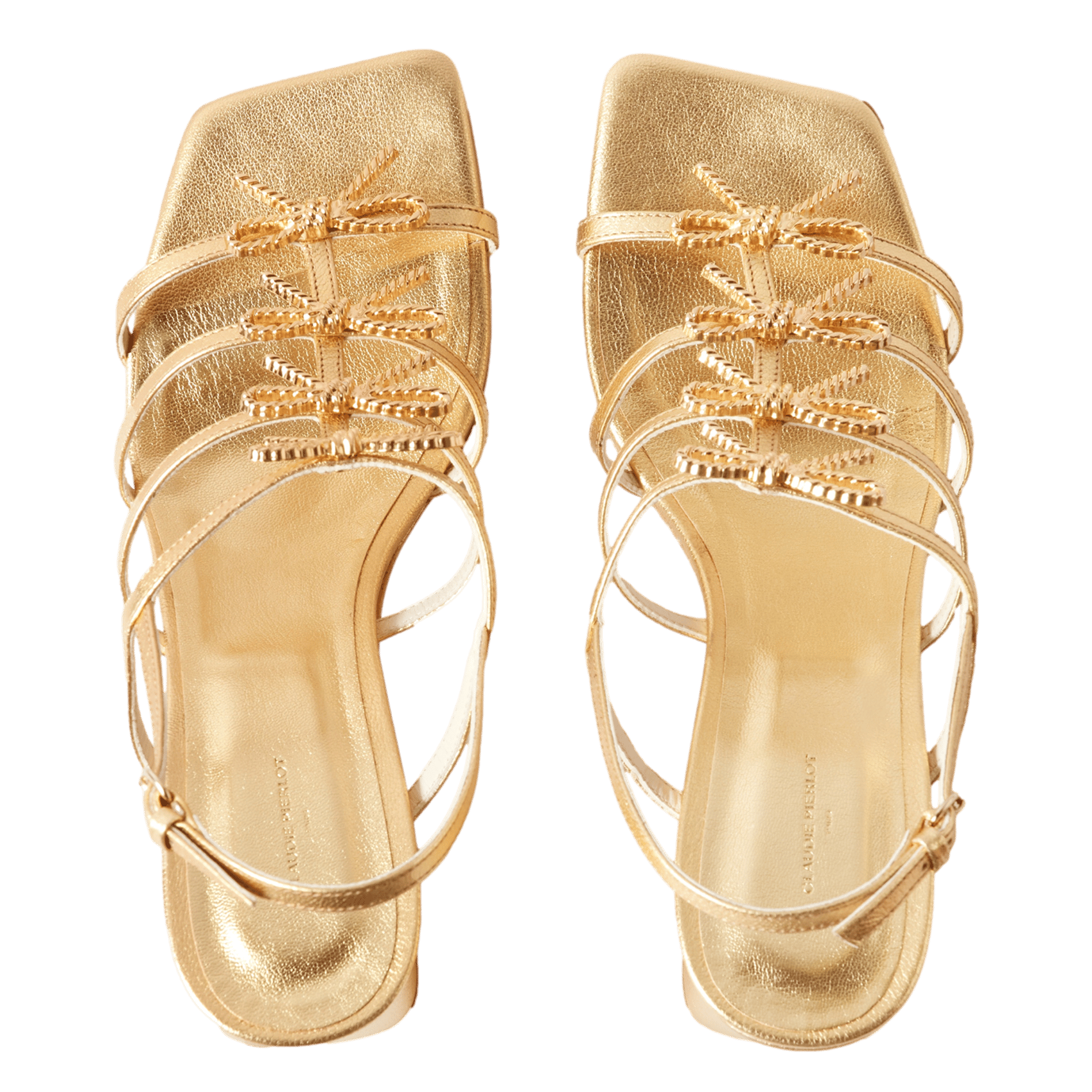 Sandales à talons en cuir CLAUDIE PIERLOT Doré