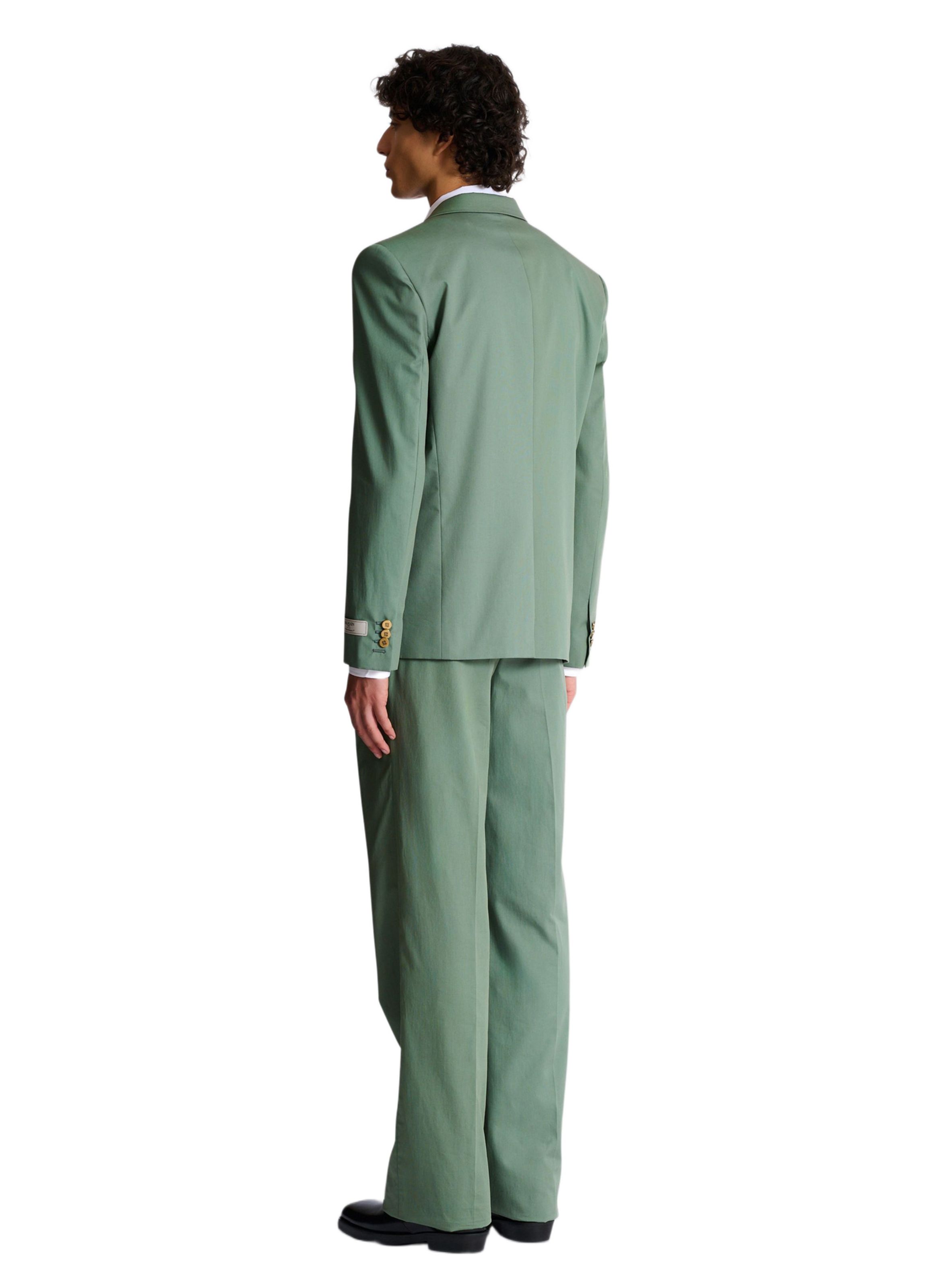 Veste 2 boutons en sergé de coton BALMAIN Vert