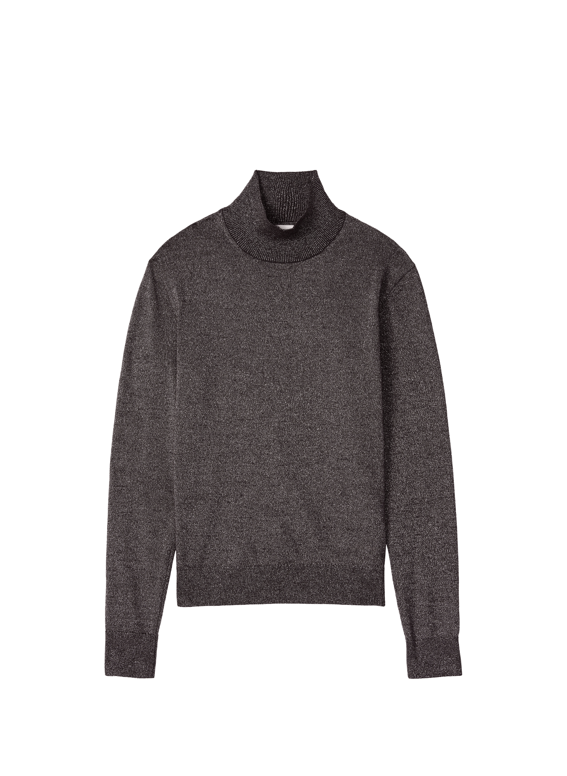 Pull uni à col montant CALVIN KLEIN Gris