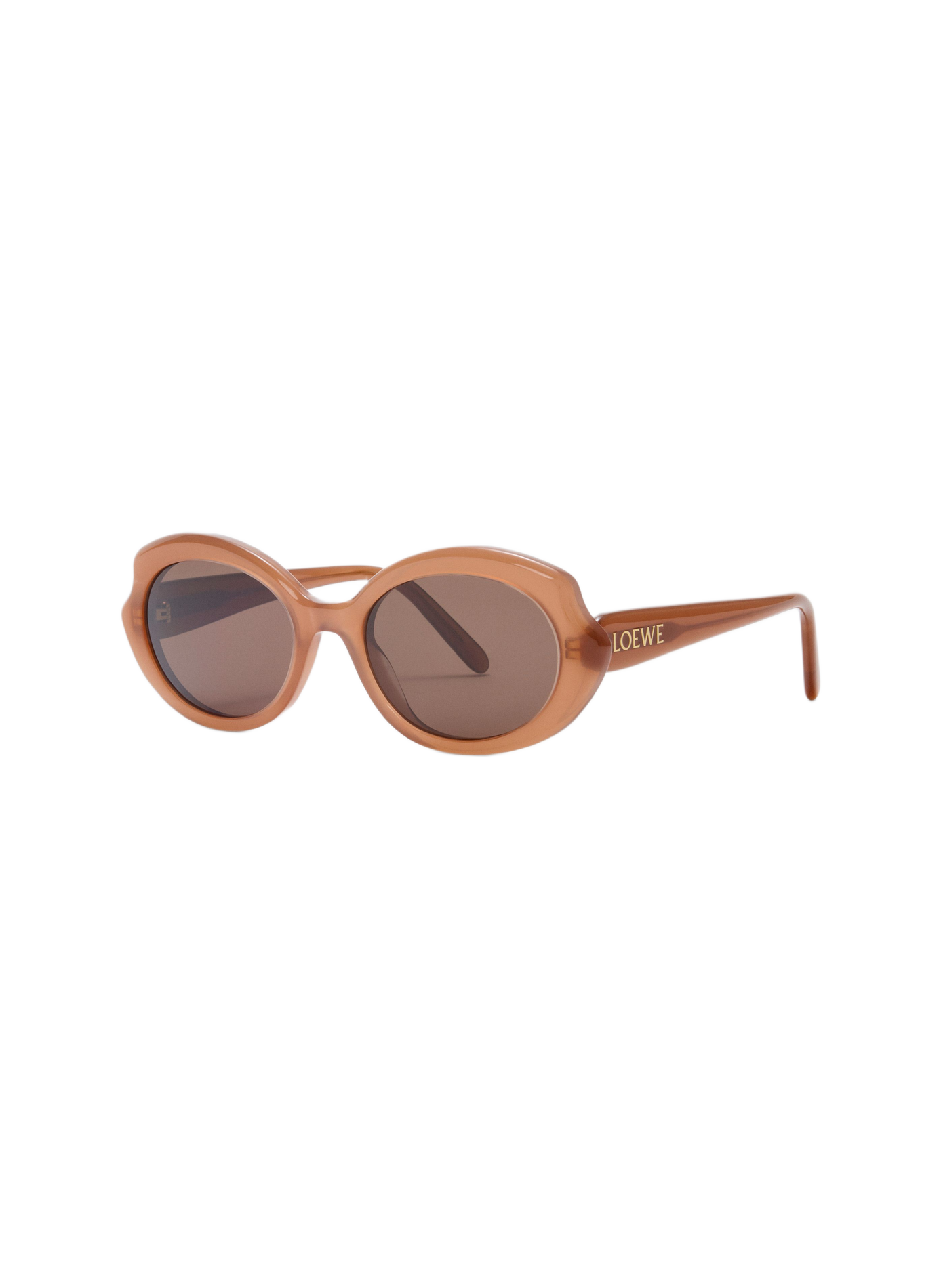 Lunettes de soleil fines Mini Oval Slim LOEWE Marron
