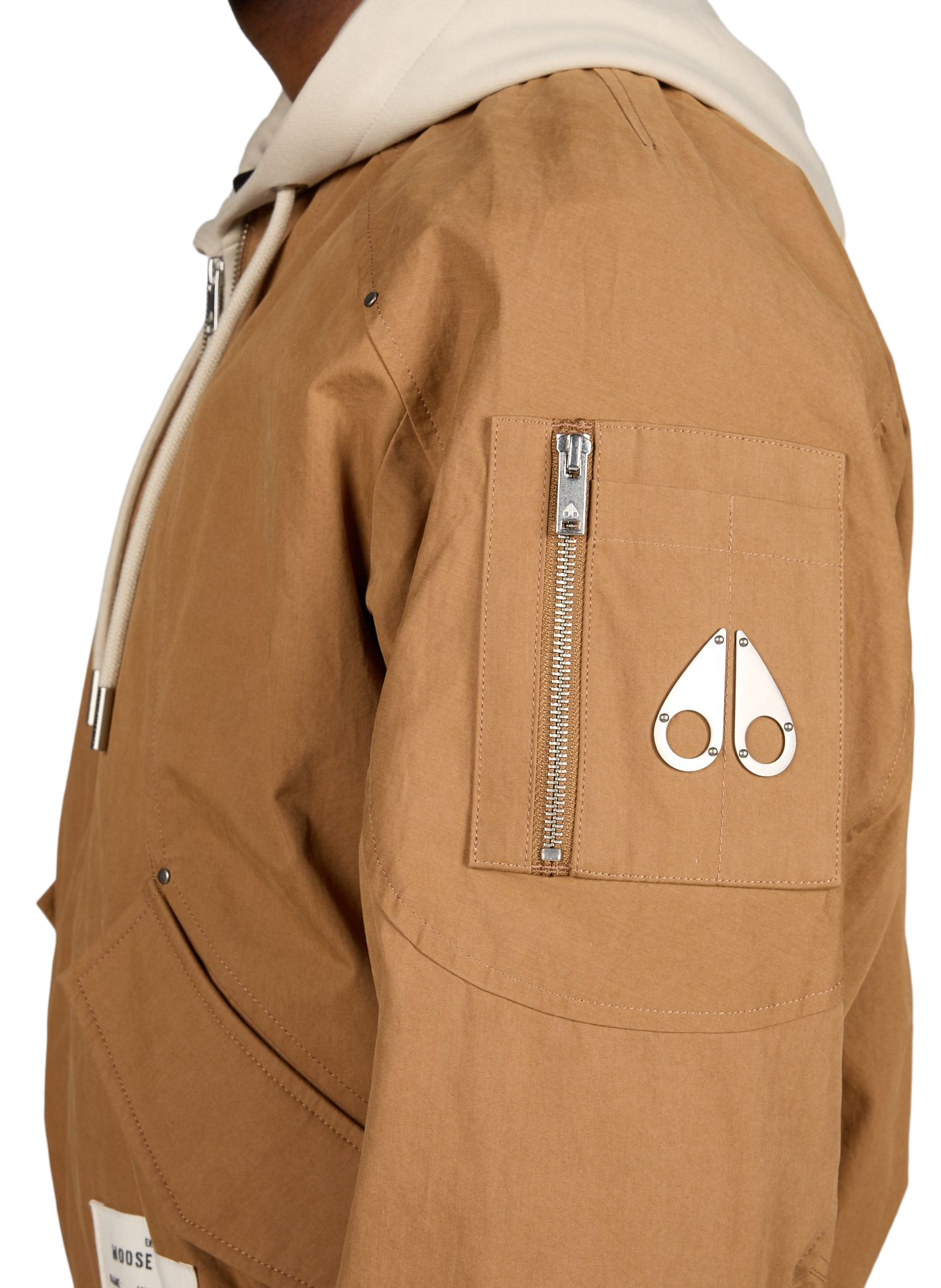 Bomber deux-en-un Skylar en coton MOOSE KNUCKLES Kaki