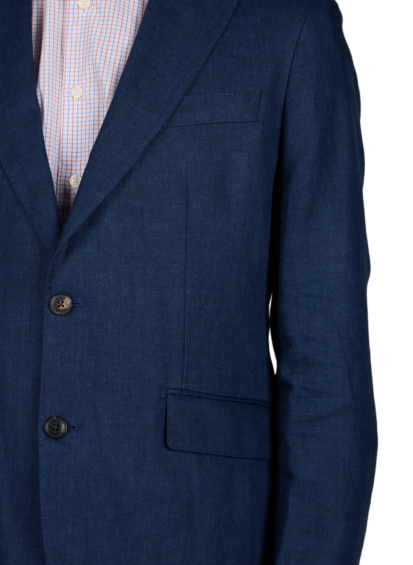 Fitted linen jacket HACKETT Blue