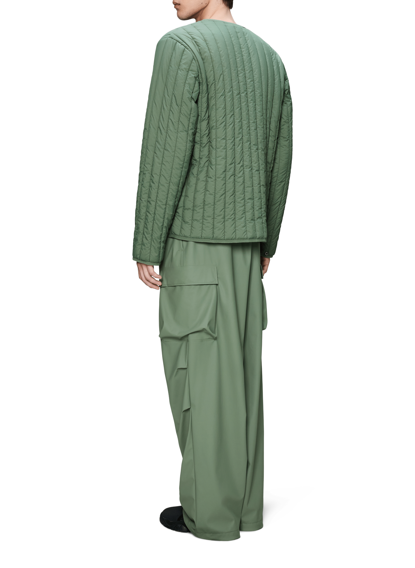 Veste matelassée à encolure V RAINS Vert