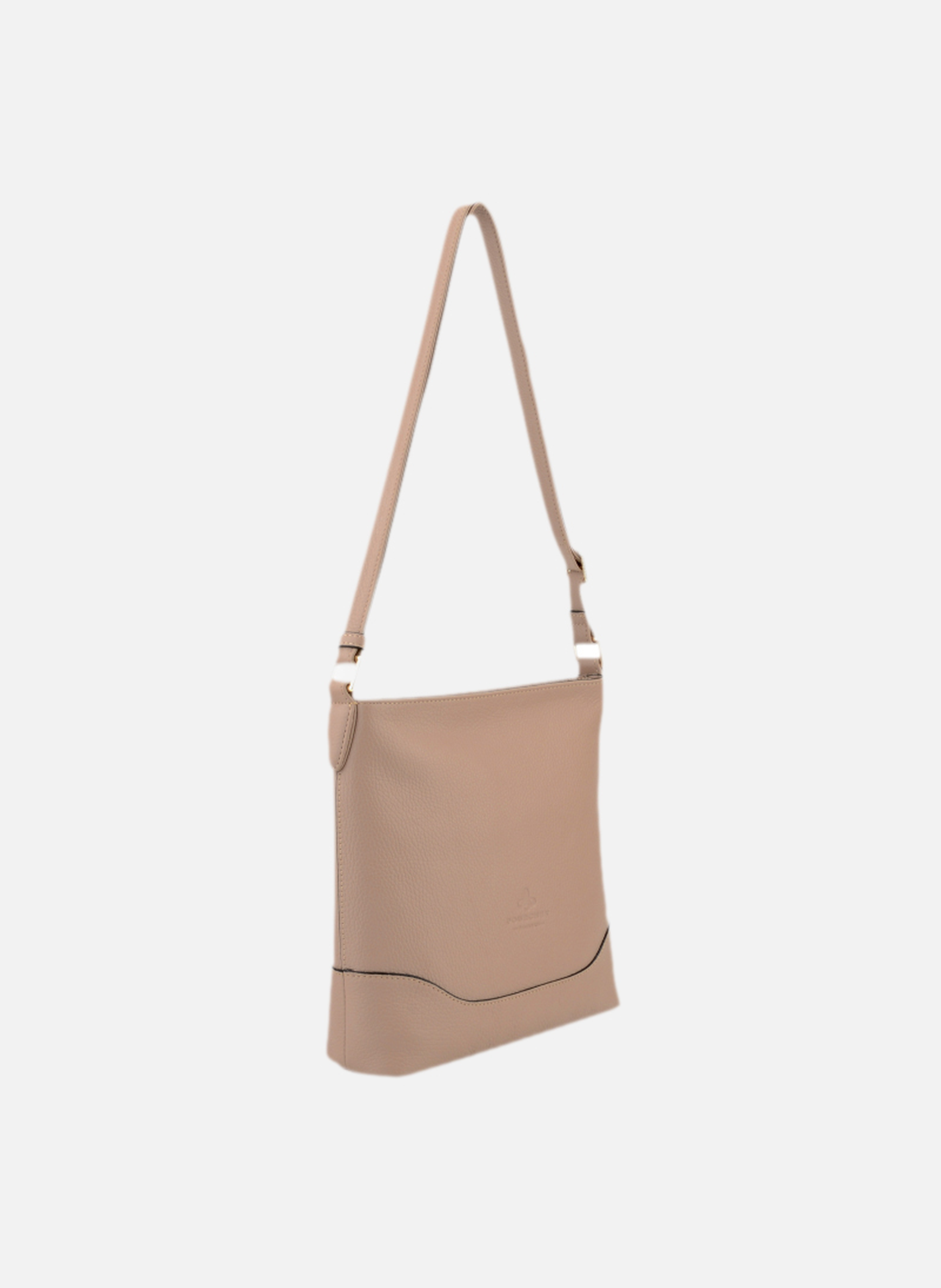 110 magnet | sac porté croisé en cuir de veau grainé POURCHET Marron