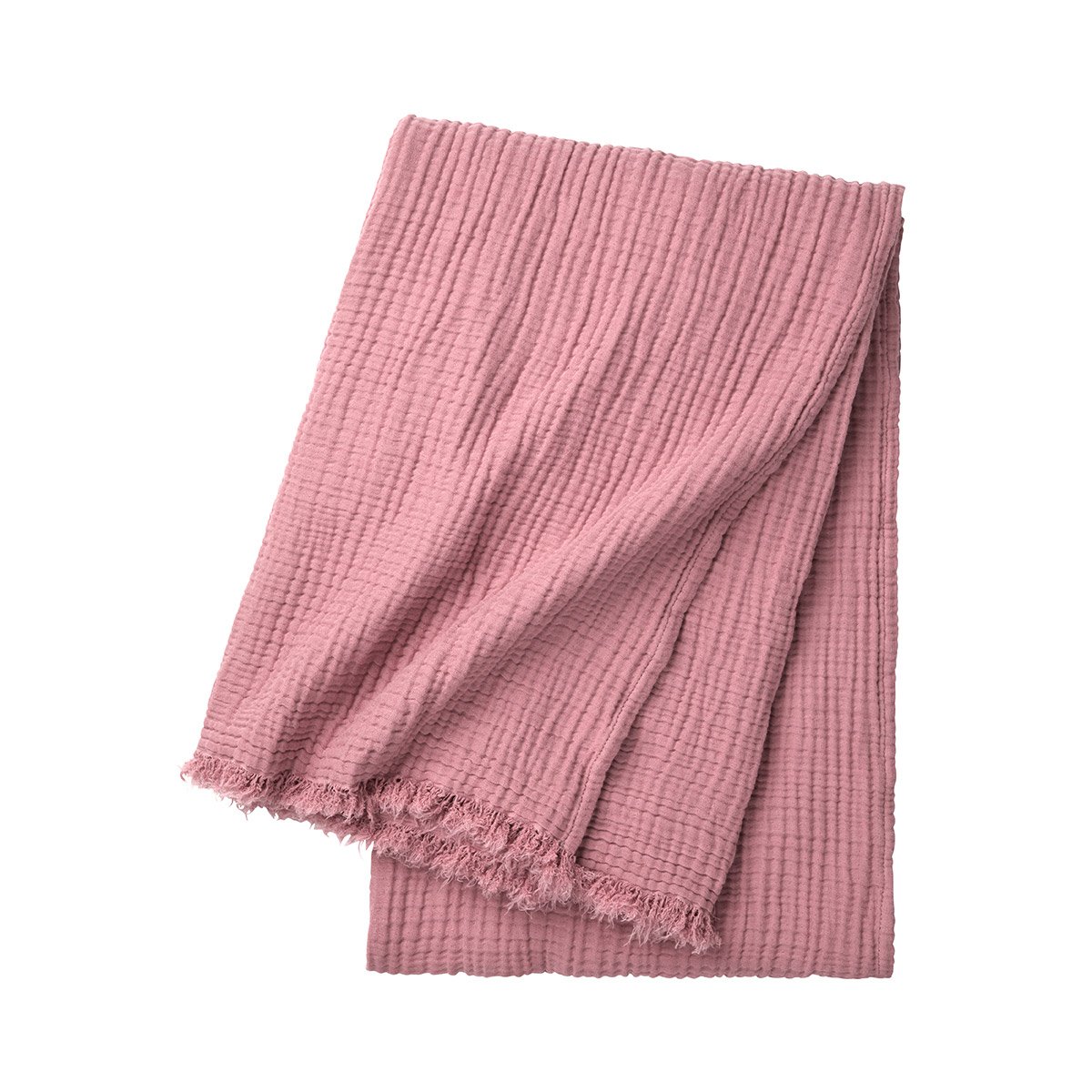 Plaid en gaze de coton, cyclades DESFORGES Bleu