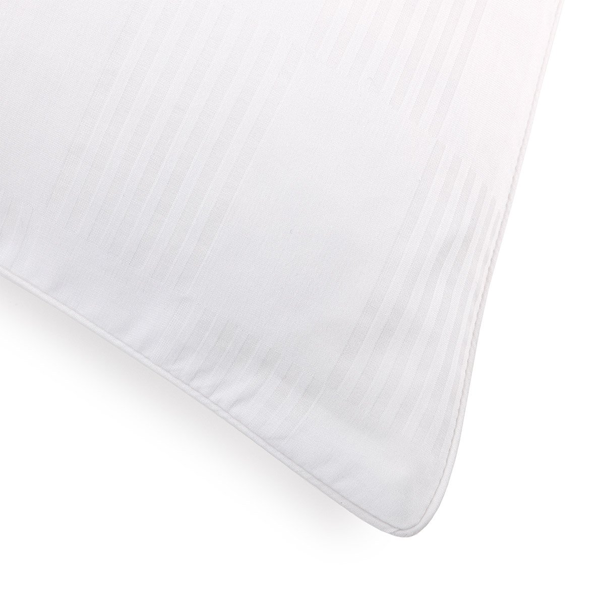 Taie d'oreiller en satin de coton, damier | Blanc DESFORGES Maison