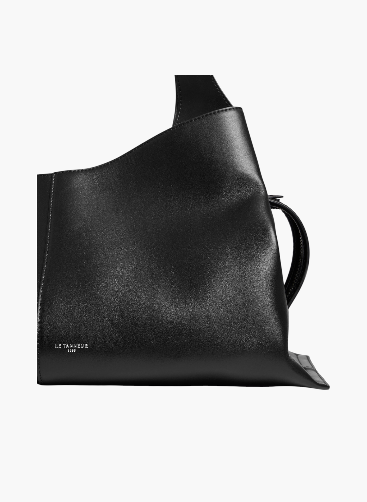 Sac cabas grand modèle félicie en cuir lisse LE TANNEUR Noir